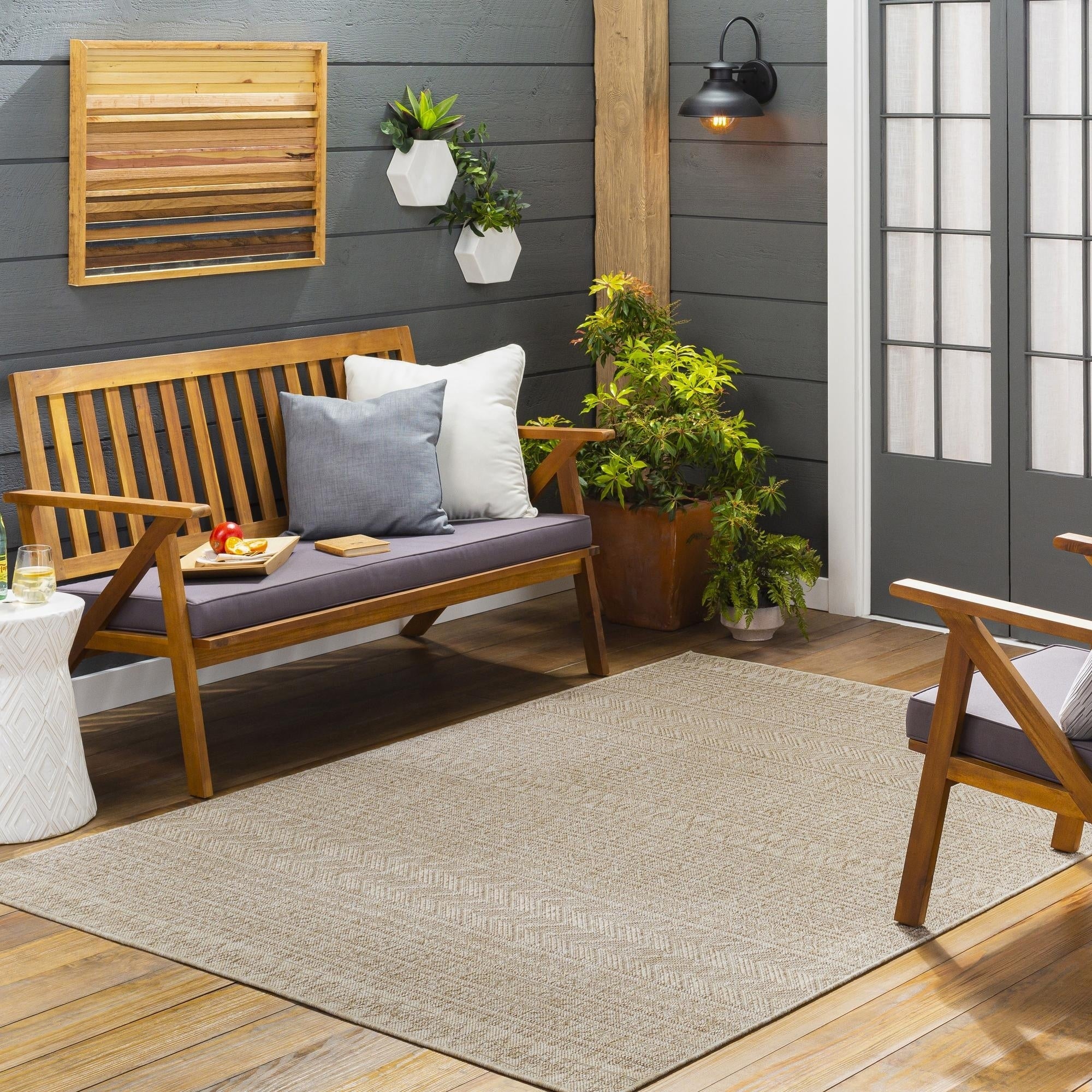 Tapis d'extérieur tribal bohème égéen Livabliss