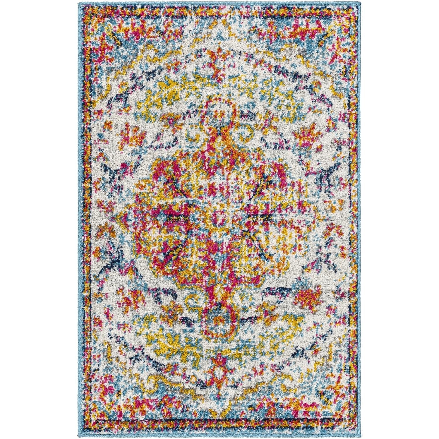 Tapis médaillon traditionnel Livabliss Harput revisité