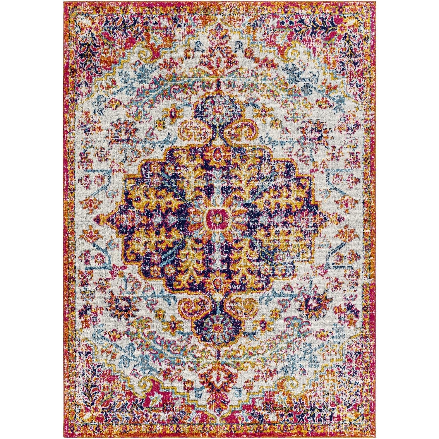 Tapis médaillon traditionnel Livabliss Harput revisité