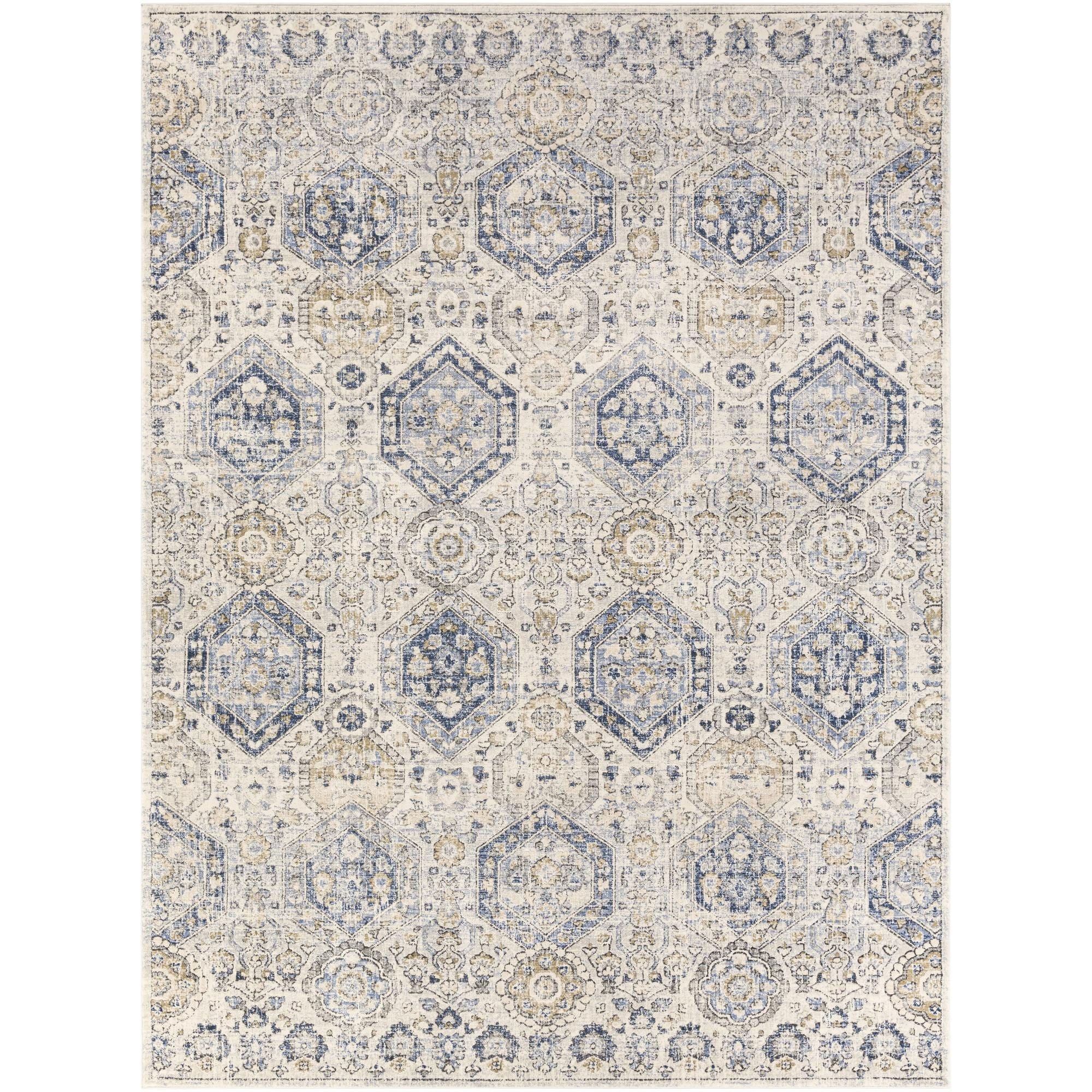 Tapis médaillon Livabliss Indigo Arts & Crafts