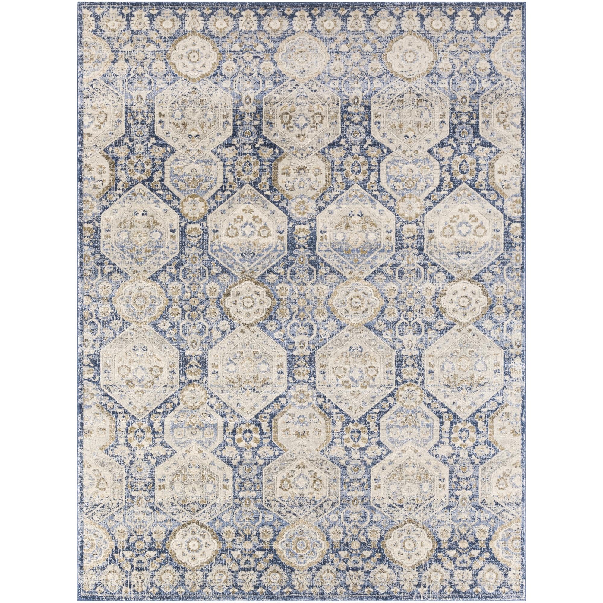 Tapis médaillon Livabliss Indigo Arts & Crafts