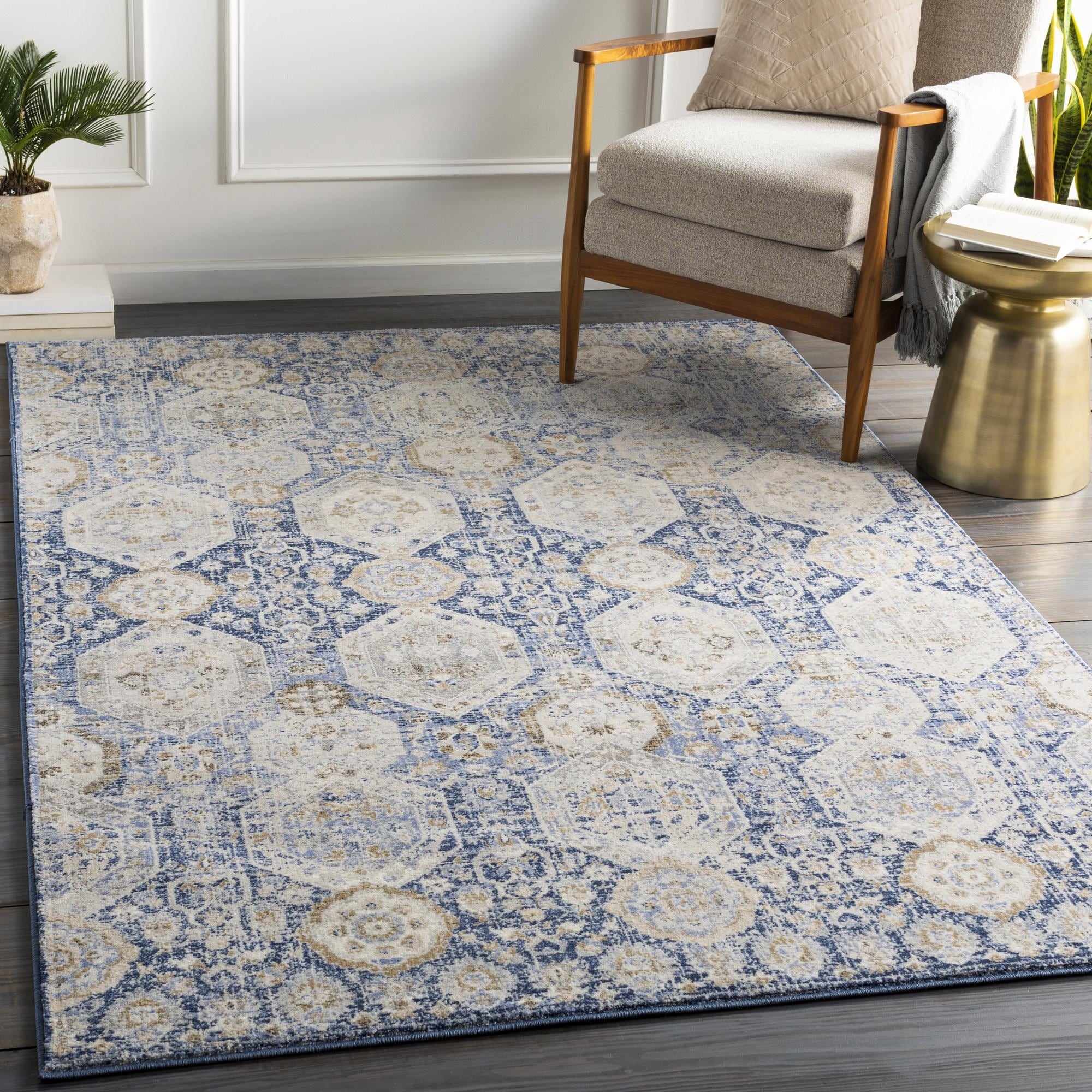 Tapis médaillon Livabliss Indigo Arts & Crafts