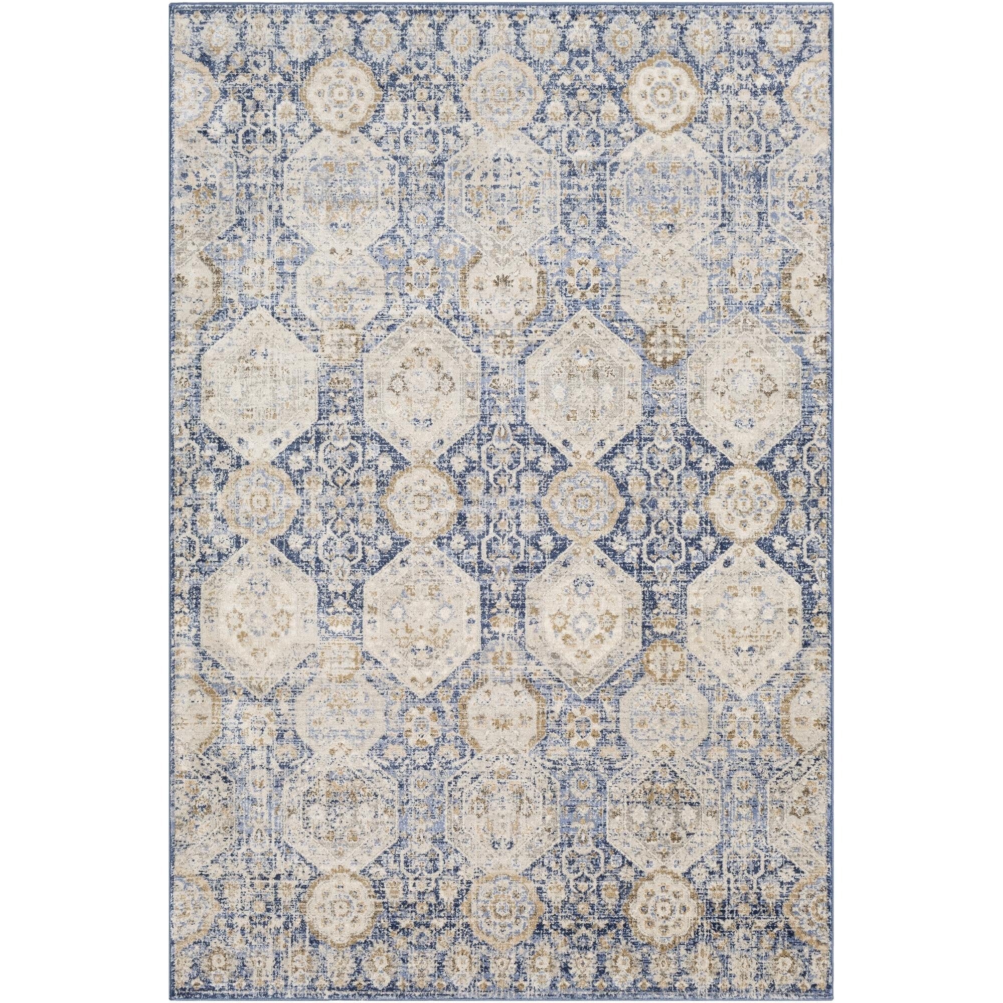 Tapis médaillon Livabliss Indigo Arts & Crafts