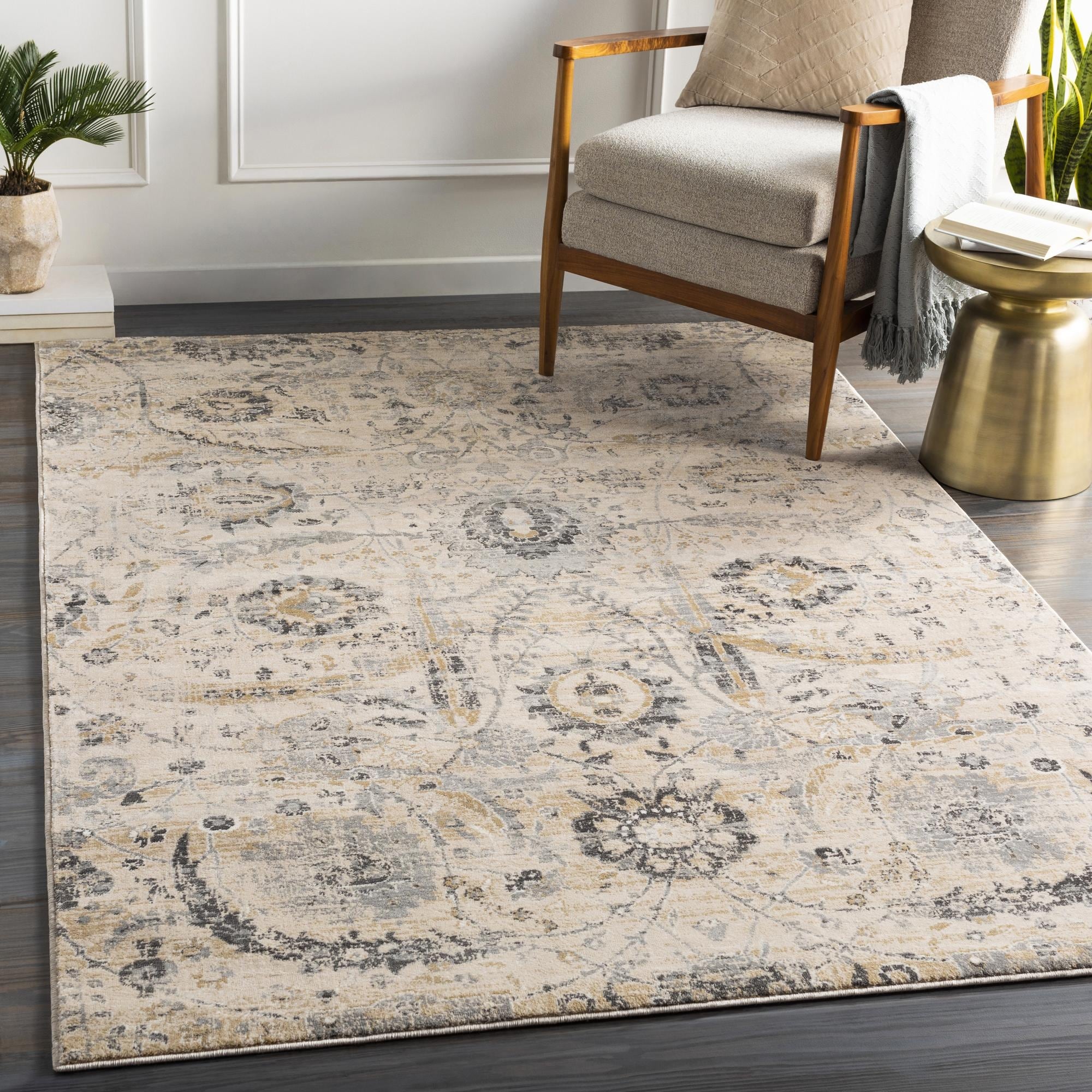 Tapis médaillon traditionnel Livabliss Indigo revisité