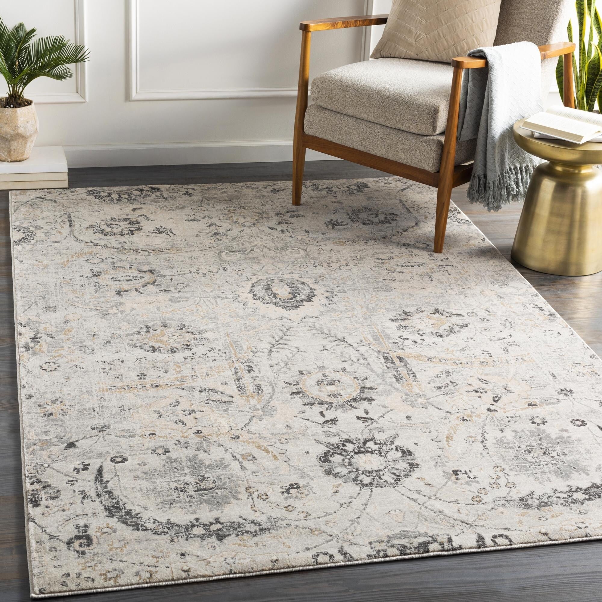 Tapis médaillon traditionnel Livabliss Indigo revisité