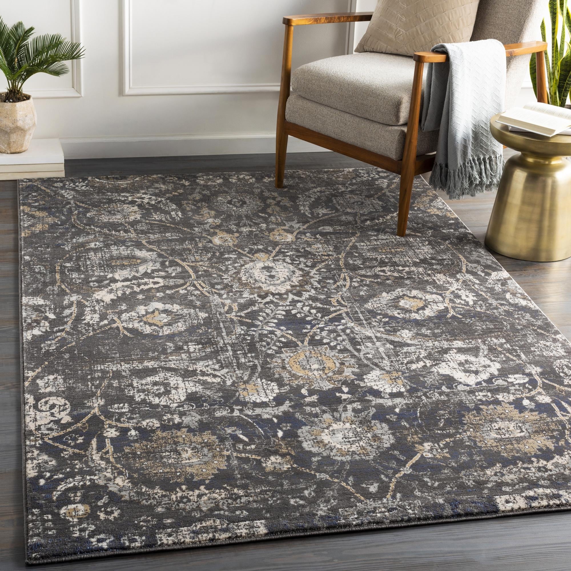 Tapis médaillon traditionnel Livabliss Indigo revisité