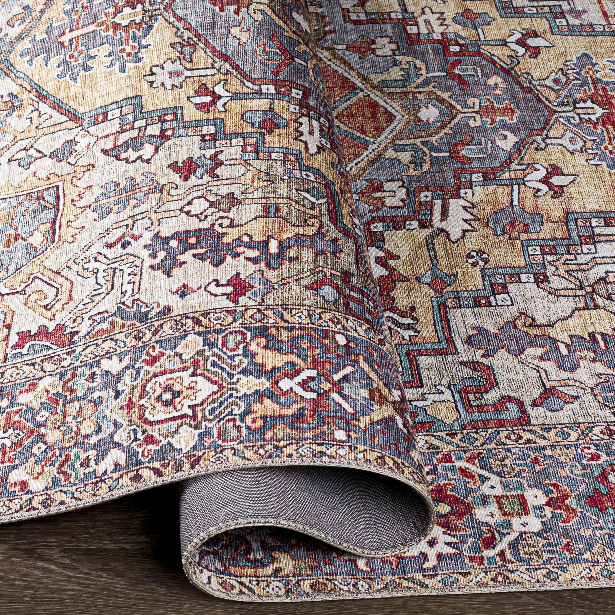 Tapis médaillon traditionnel Livabliss Iris revisité