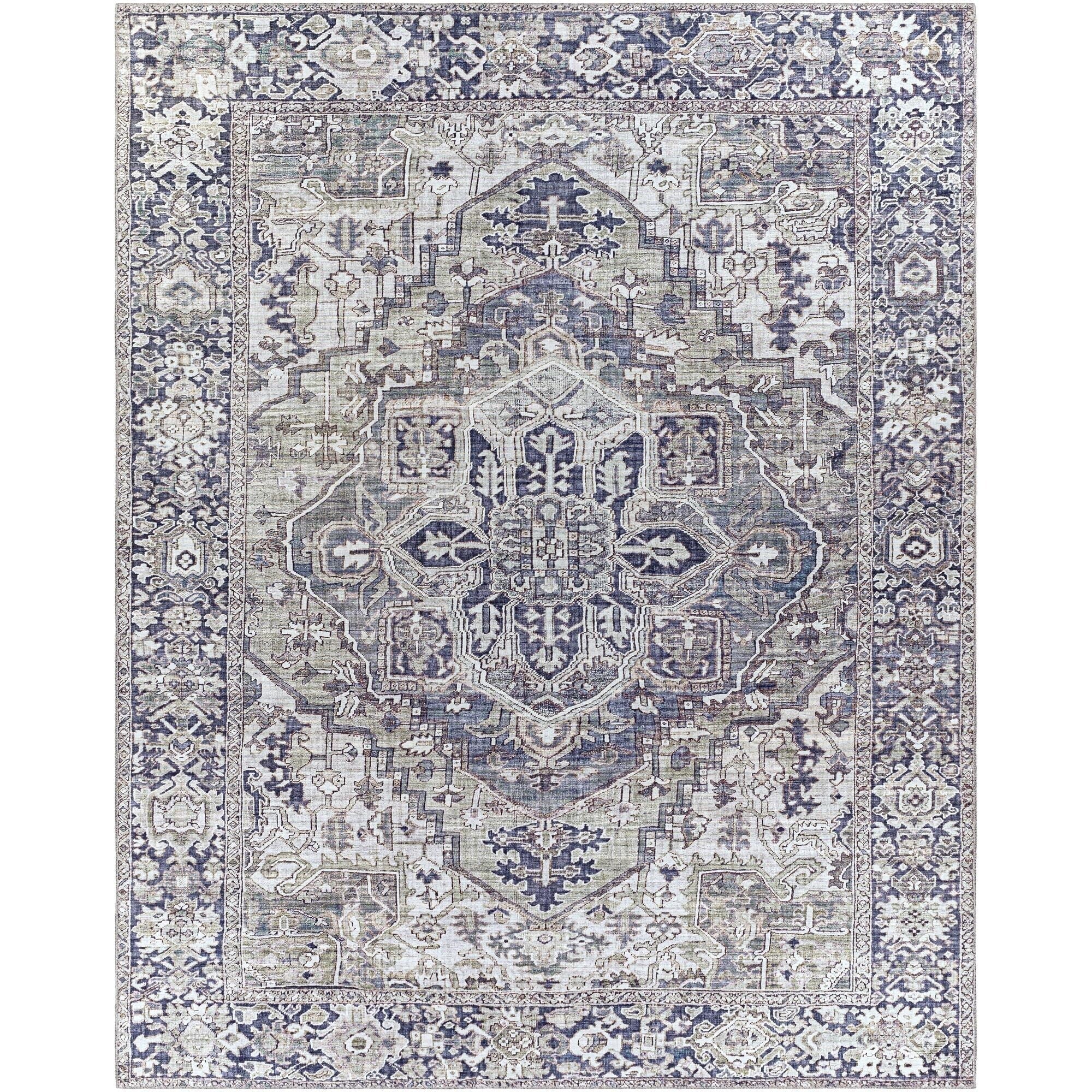 Tapis médaillon traditionnel Livabliss Iris revisité
