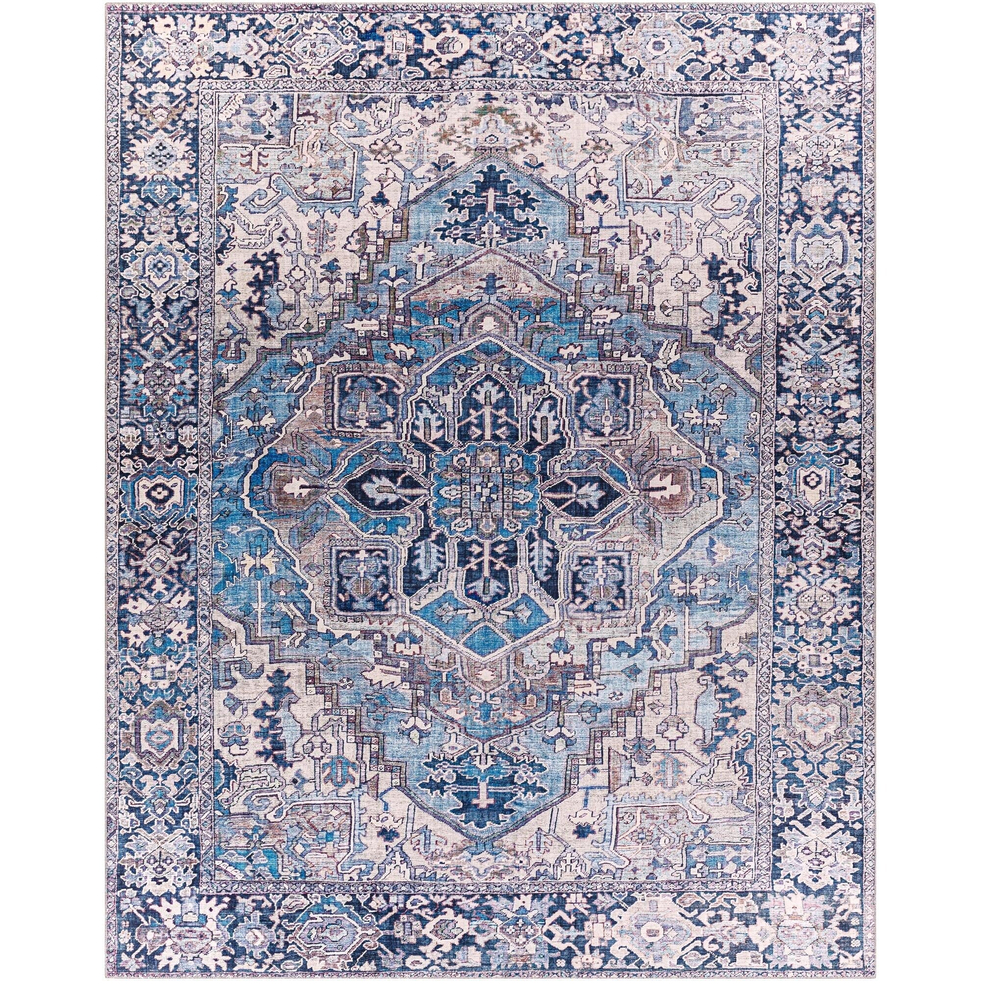 Tapis médaillon traditionnel Livabliss Iris revisité