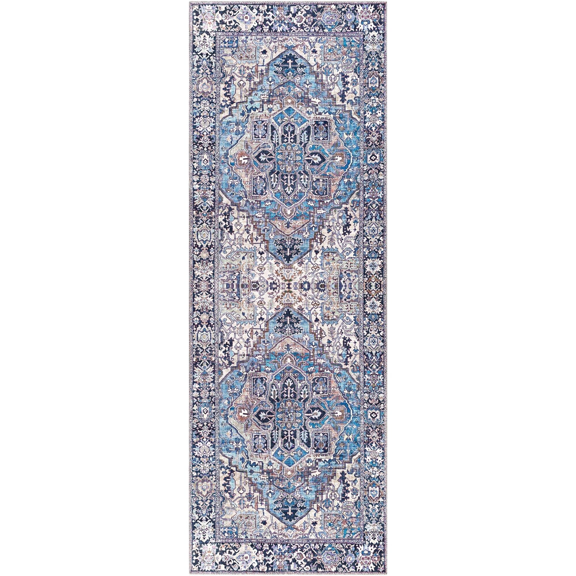 Tapis médaillon traditionnel Livabliss Iris revisité