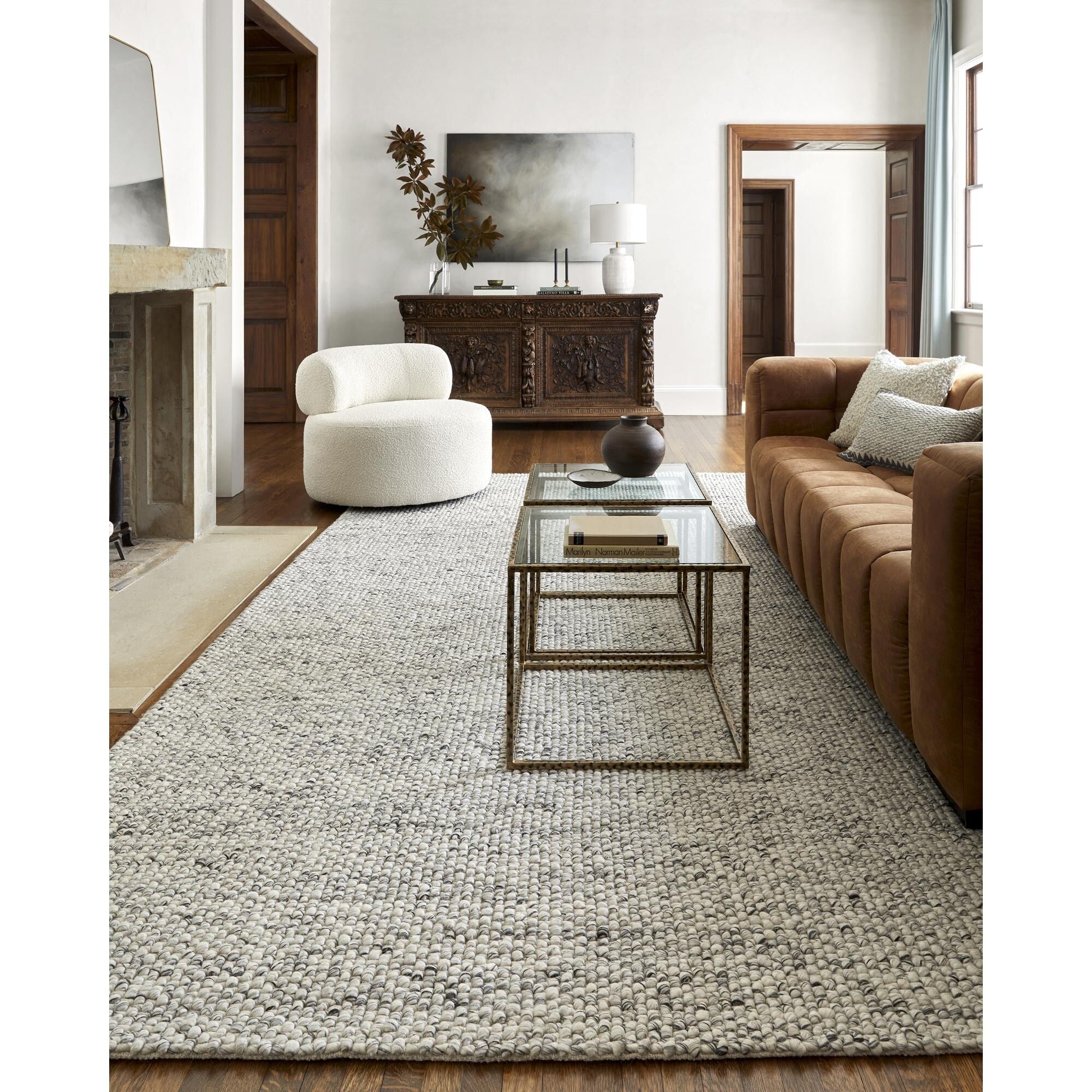 Tapis géométrique scandinave tissé à la main Livabliss Lucerne