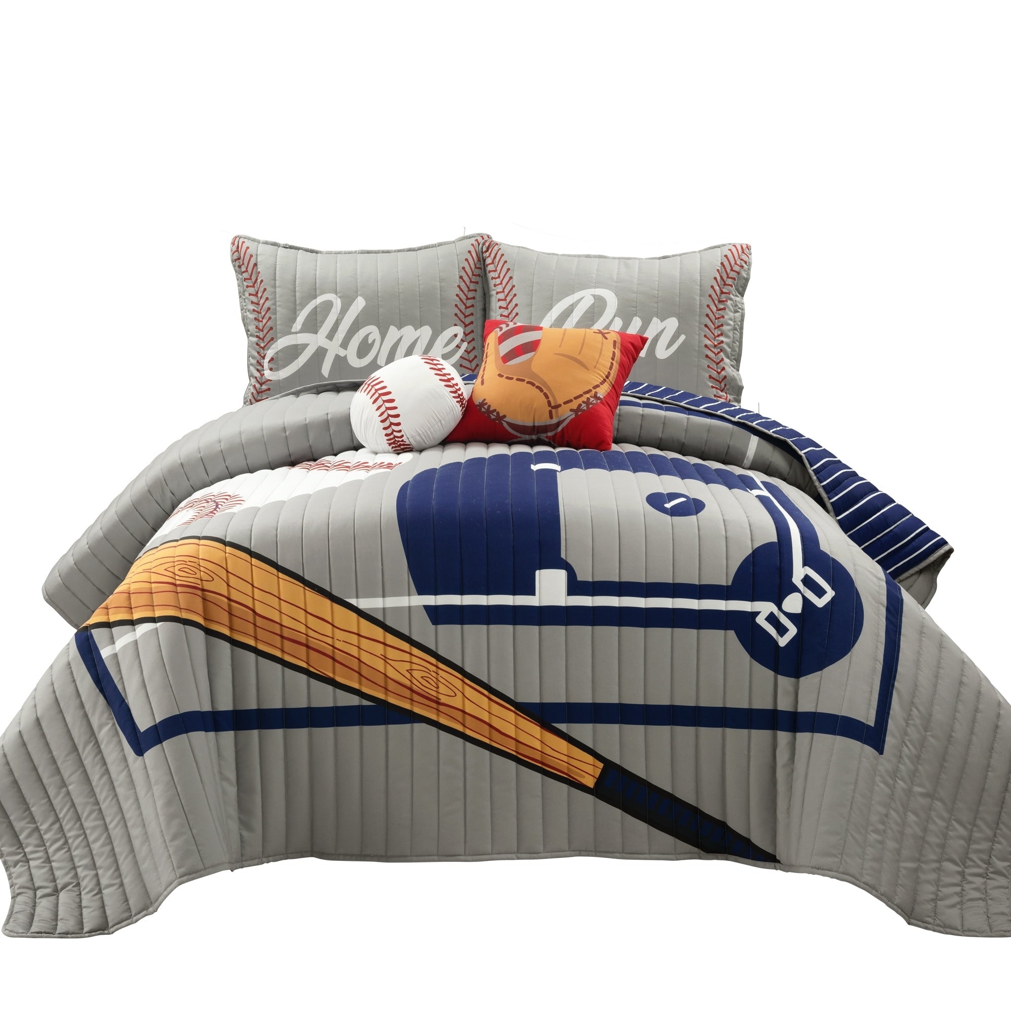 Couette surdimensionnée réversible pour enfants Lush Decor Baseball Game