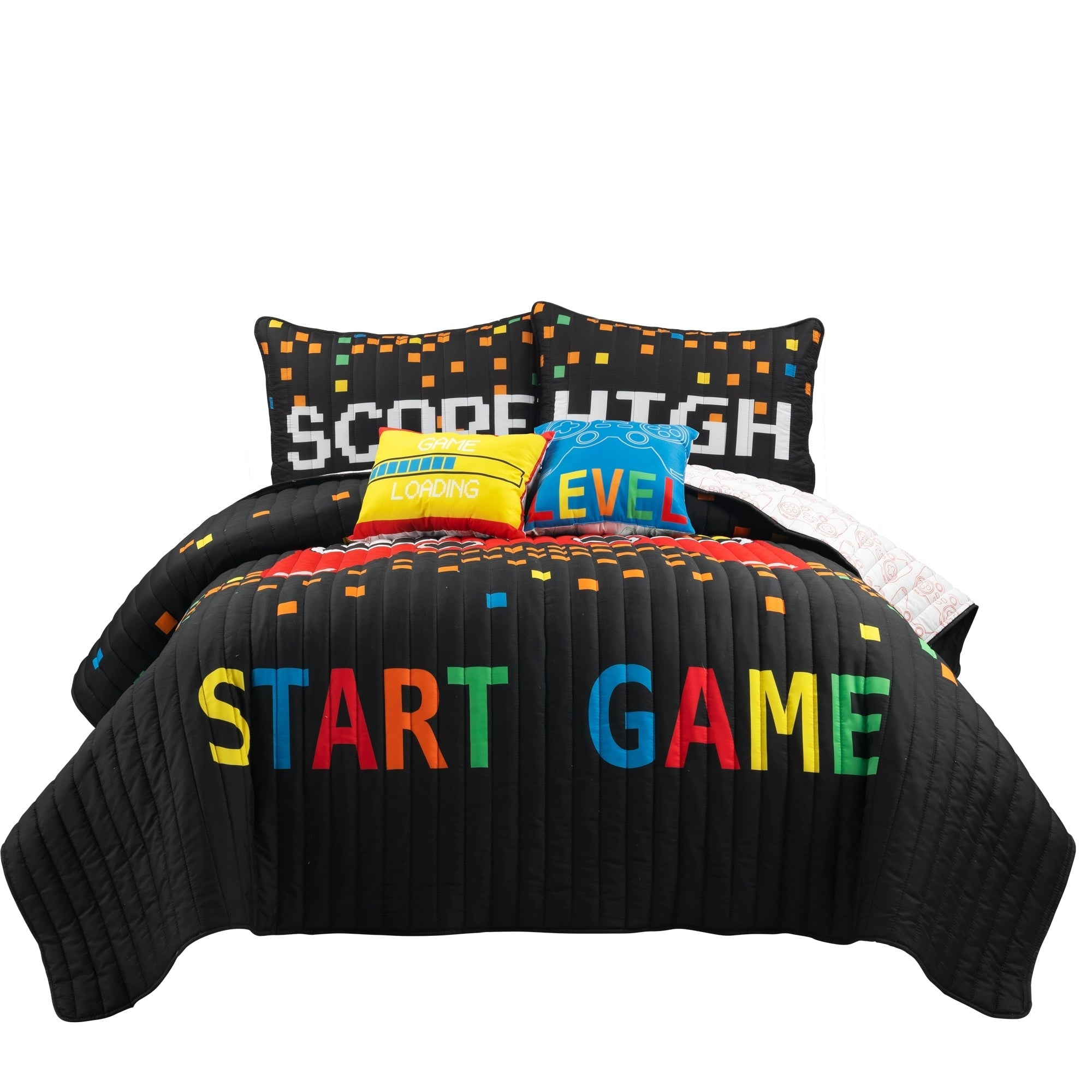 Ensemble de courtepointe 5 pièces pour enfants Lush Decor à thème jeux vidéo
