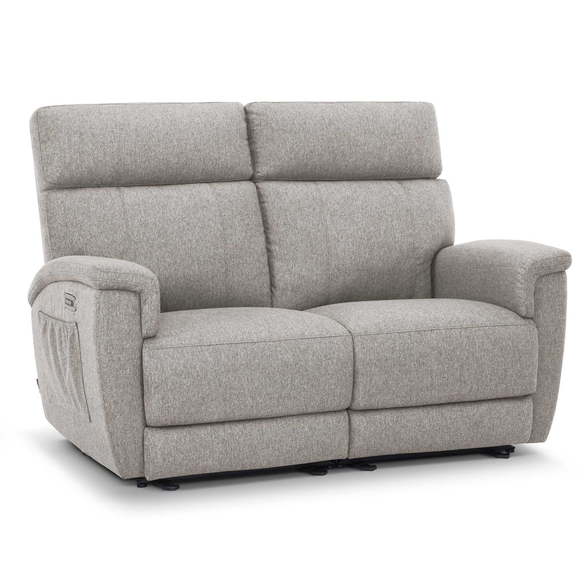 Canapé inclinable électrique MCombo 60.2 avec massage et double chauffage, appui-tête réglable, ports USB et Type-C, tissu