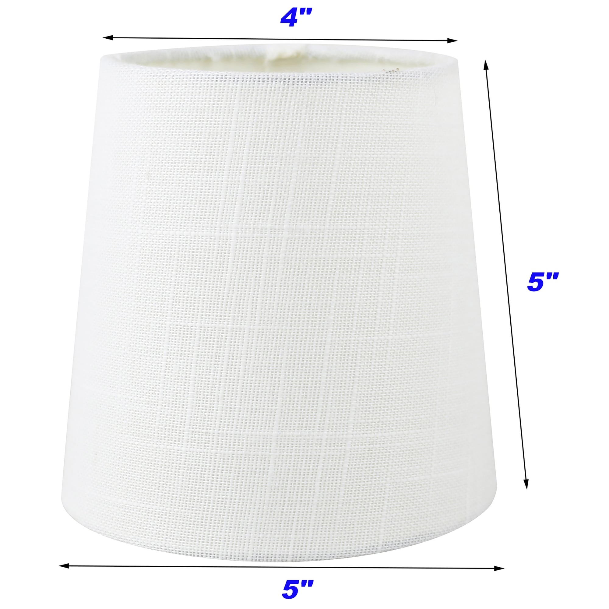 MERIVILLE Linen Clip On Chandelier Lamp Shades, 4-inch by 5-inch by 5-inch