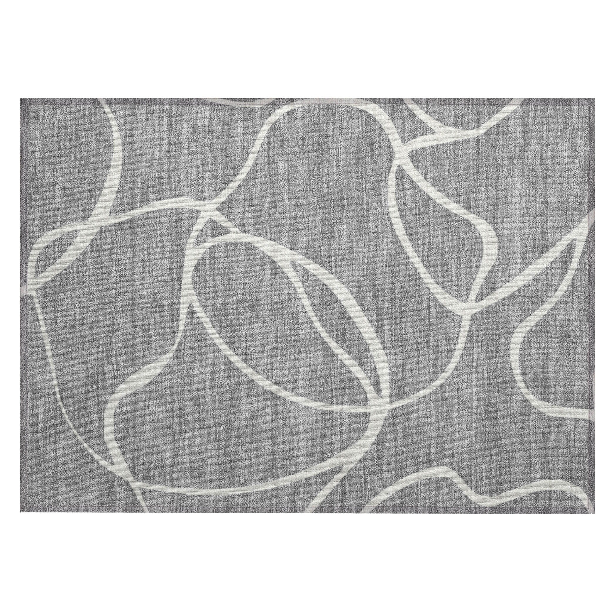 Tapis Chantille moderne abstrait lavable en machine pour intérieur/extérieur