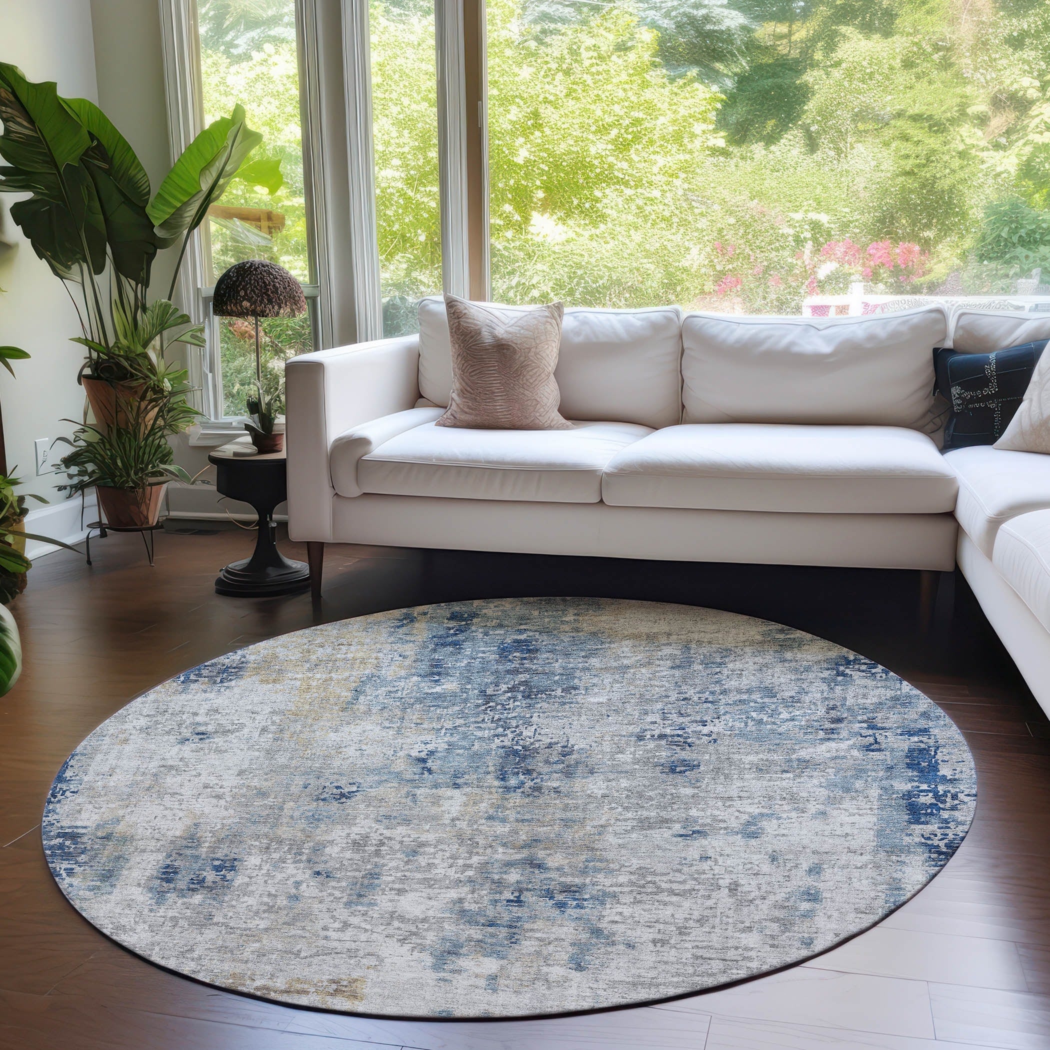 Tapis moderne abstrait Chantille lavable en machine pour intérieur/extérieur