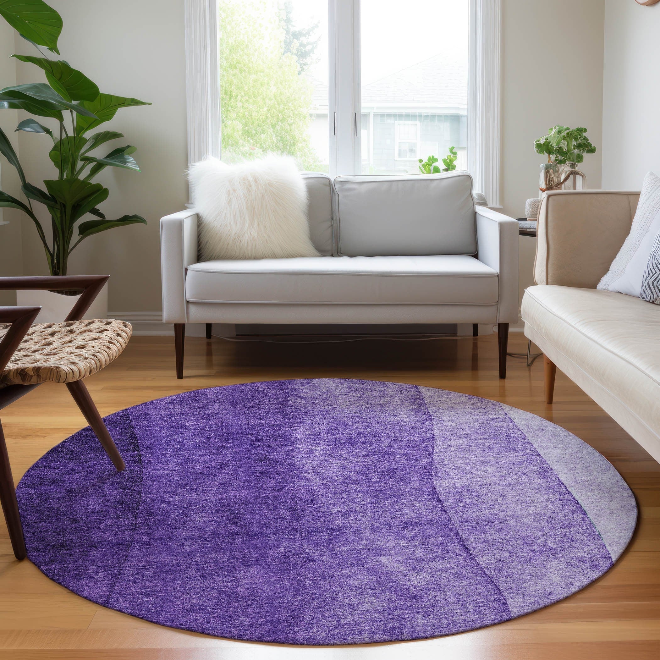 Tapis contemporain Chantille ombré lavable en machine pour intérieur/extérieur