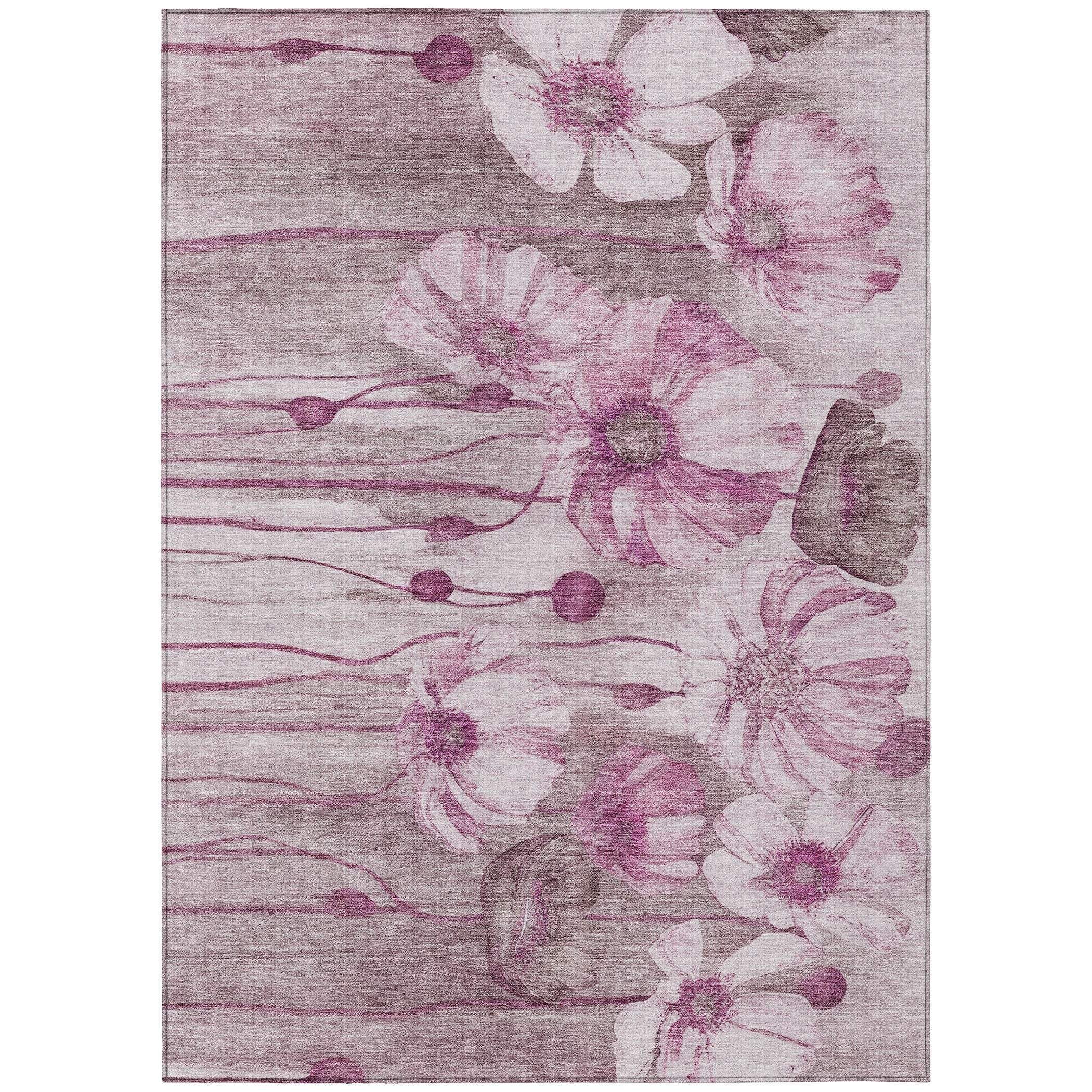 Tapis floral moderne Chantille lavable en machine pour intérieur/extérieur