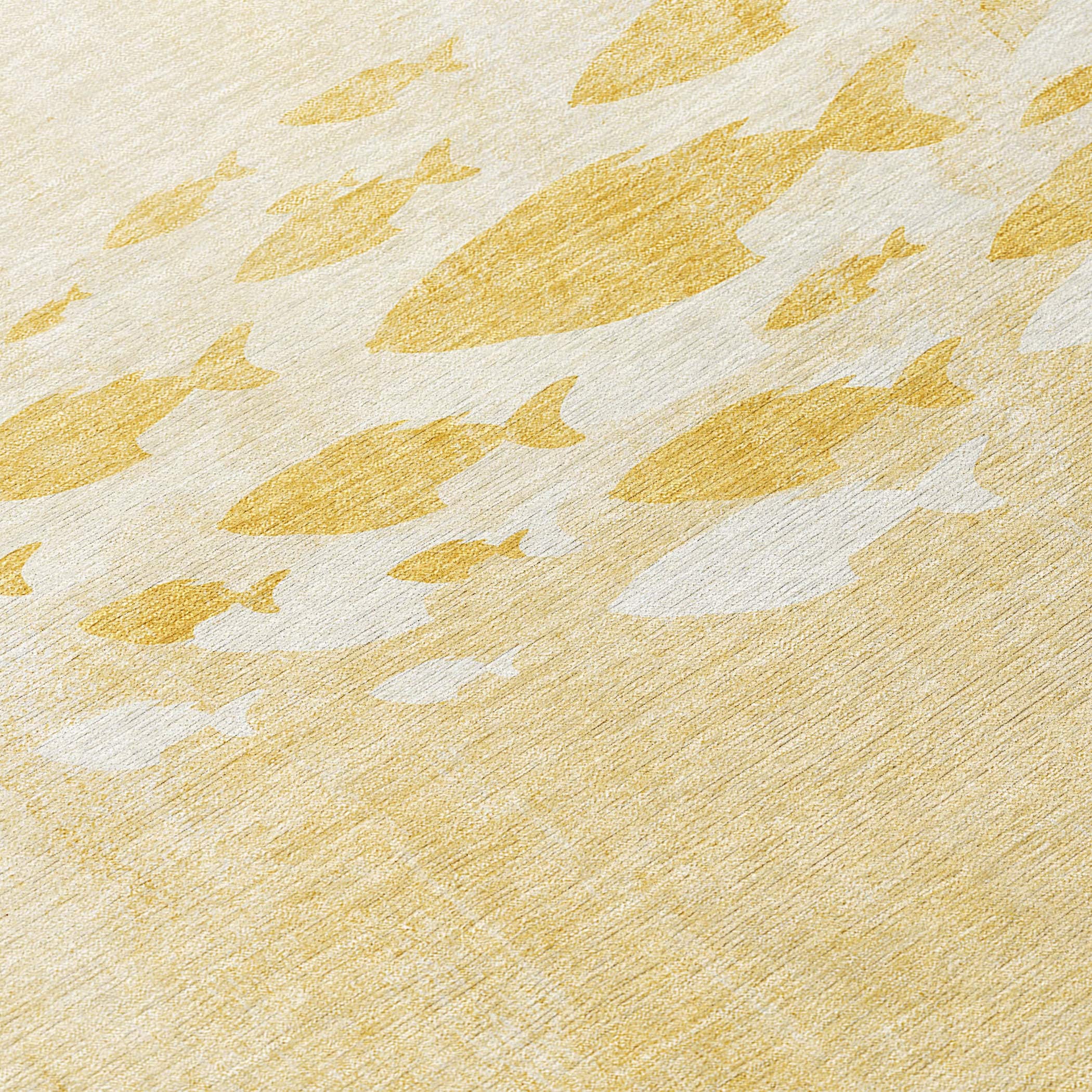 Tapis Chantille moderne Sea Life lavable en machine pour intérieur/extérieur