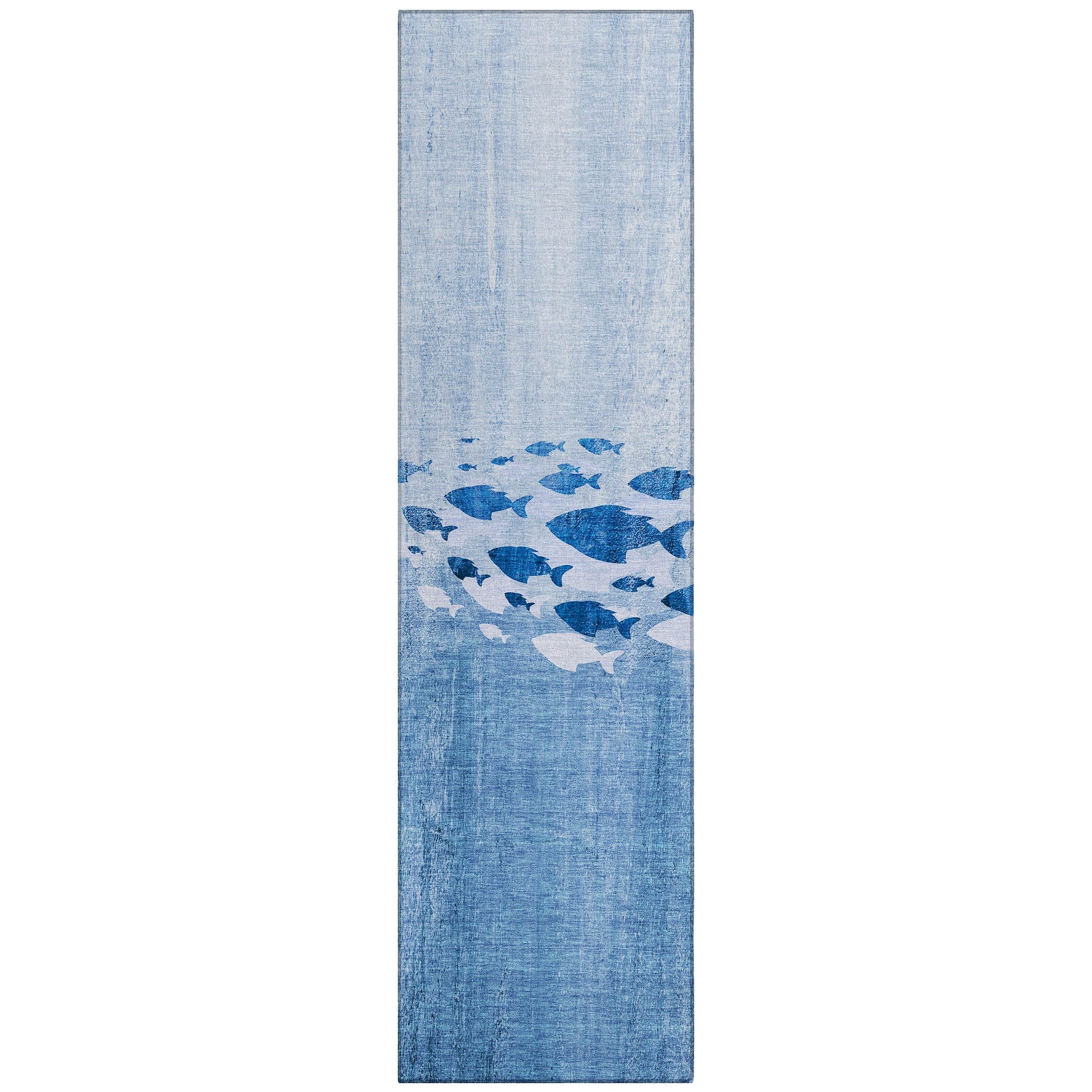 Tapis Chantille moderne Sea Life lavable en machine pour intérieur/extérieur
