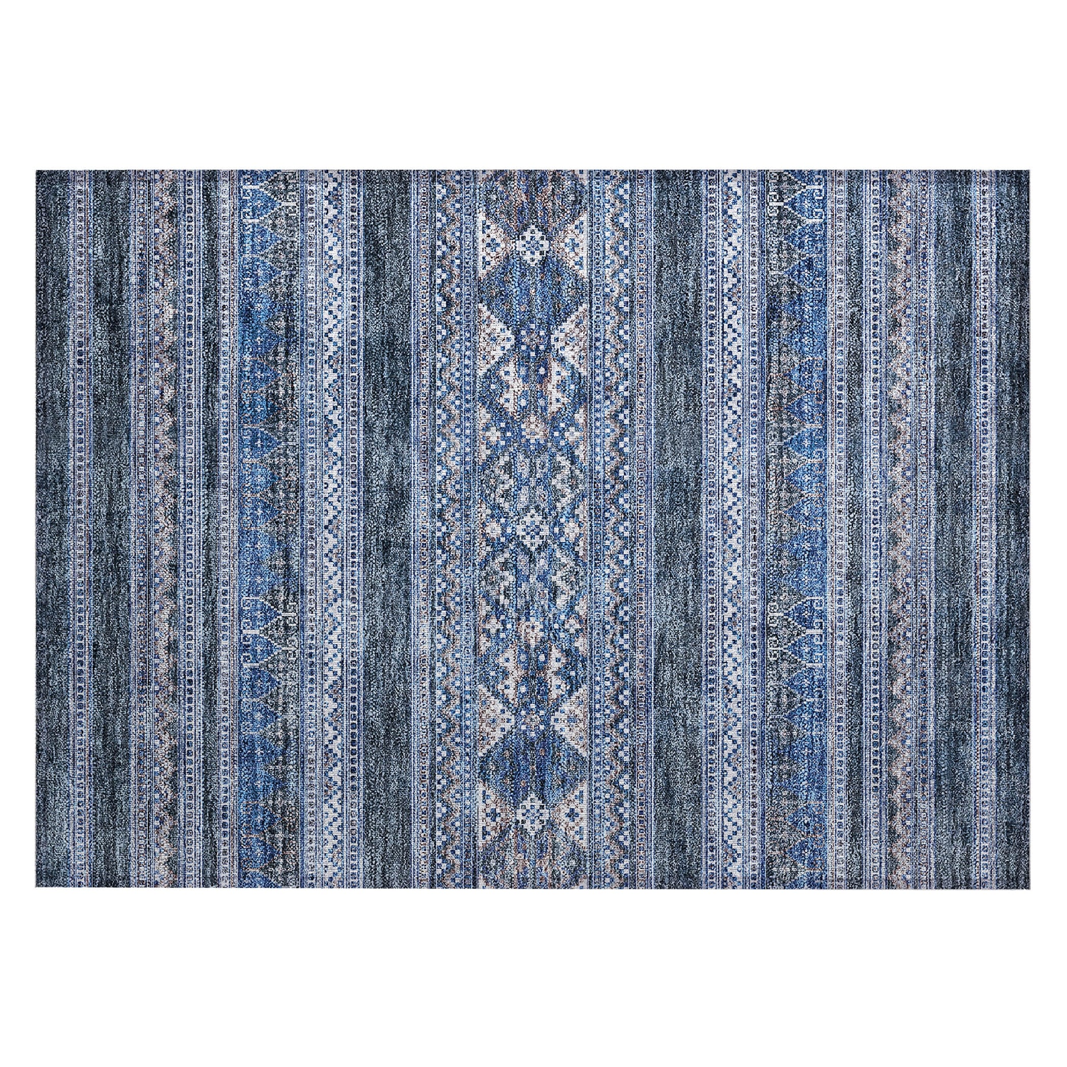 Tapis Chantille Tribal Boho lavable en machine pour intérieur/extérieur
