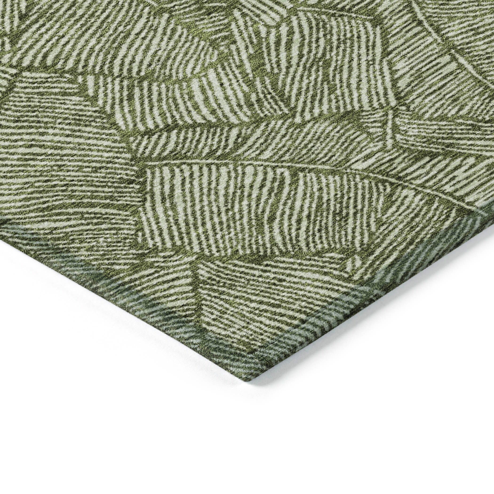 Tapis Chantille Tropical Palm lavable en machine pour intérieur/extérieur