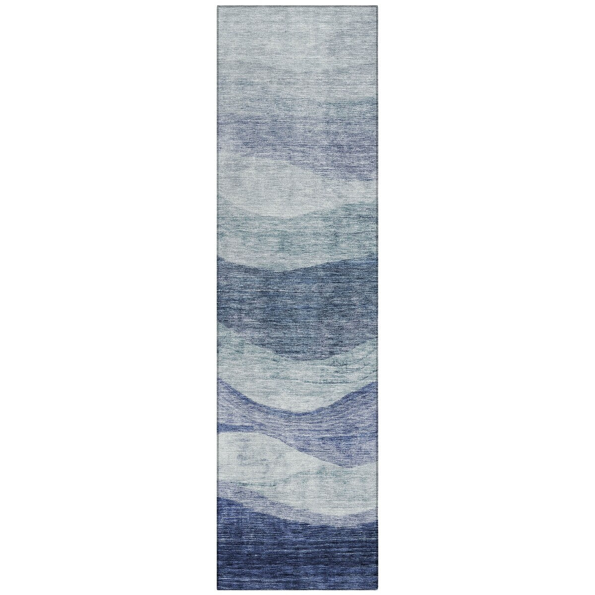 Tapis Chantille contemporain à vagues lavable en machine pour intérieur/extérieur