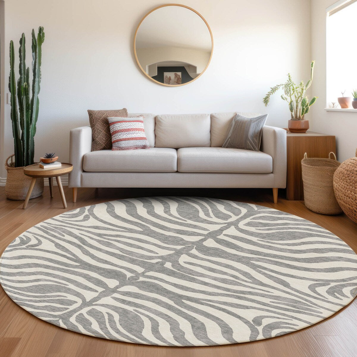 Tapis Chantille moderne à imprimé animal, lavable en machine, pour intérieur et extérieur