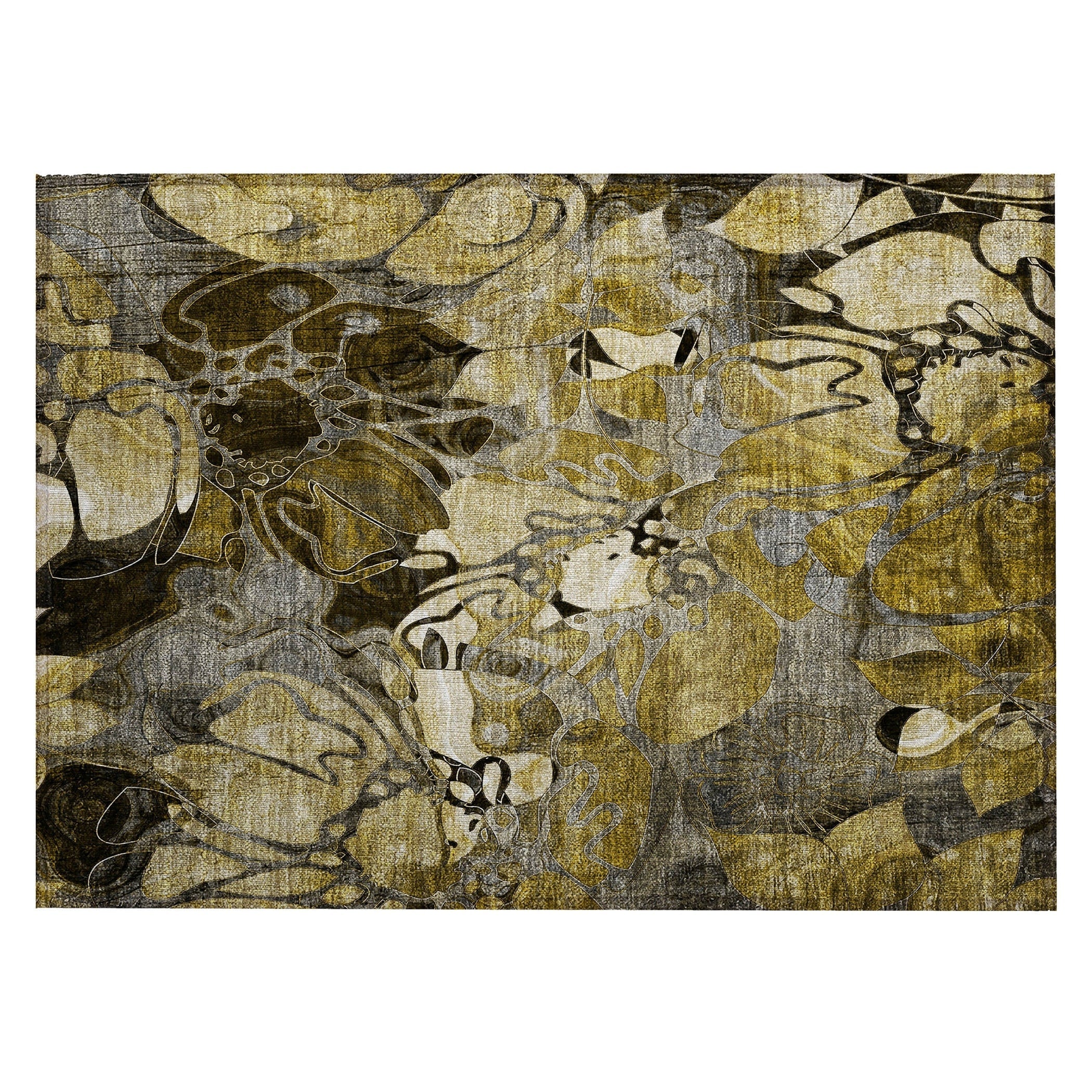 Tapis Chantille floral moderne lavable en machine pour intérieur/extérieur