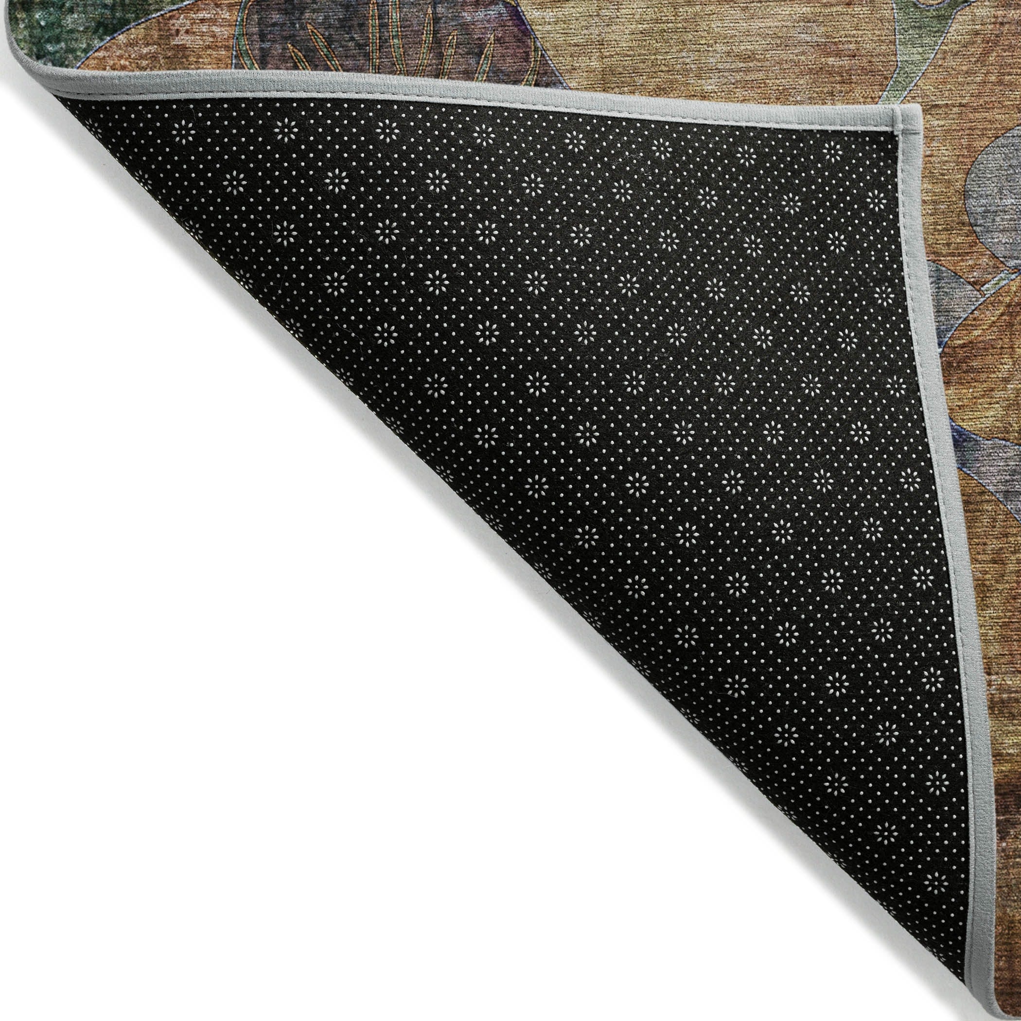 Tapis Chantille floral moderne lavable en machine pour intérieur/extérieur