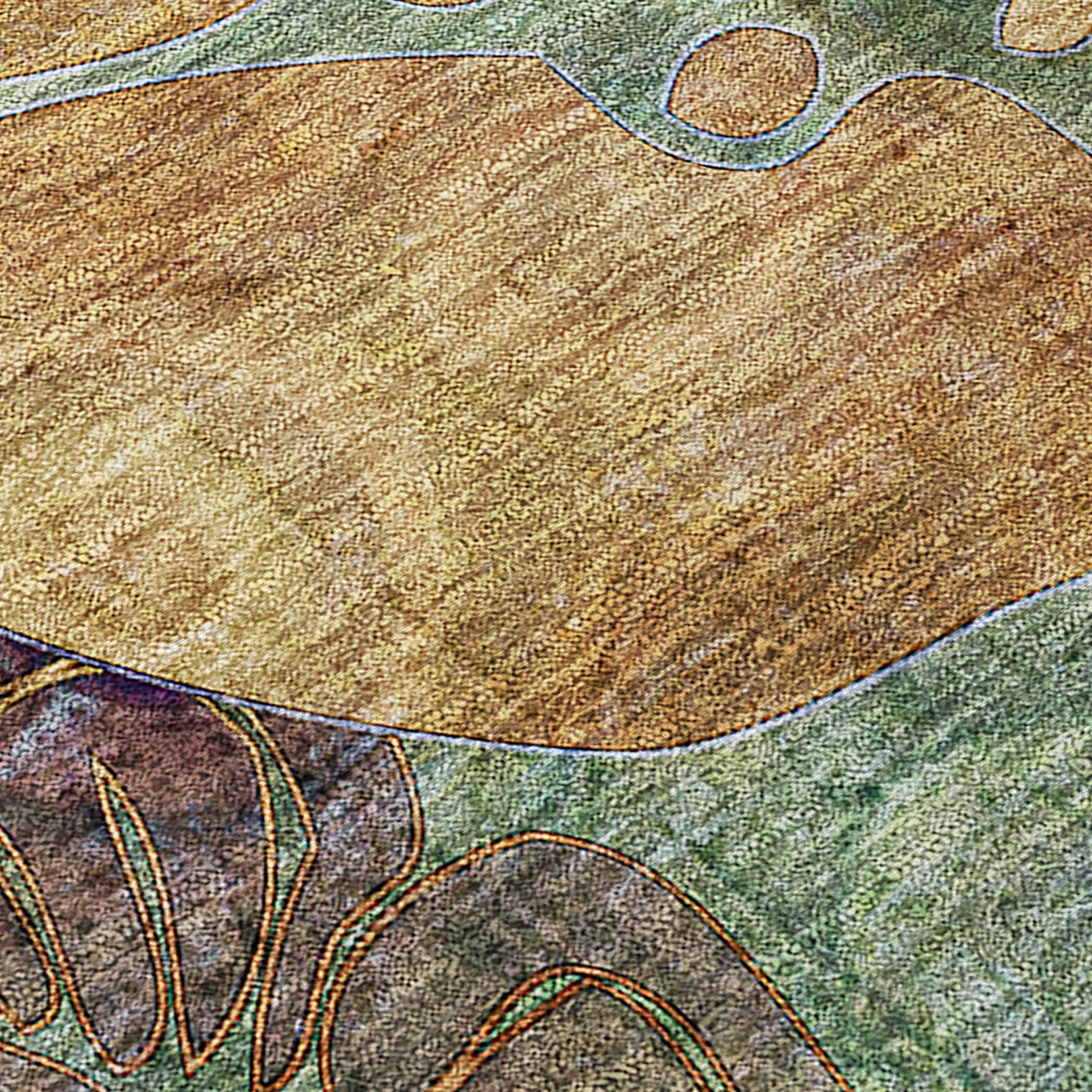 Tapis Chantille floral moderne lavable en machine pour intérieur/extérieur