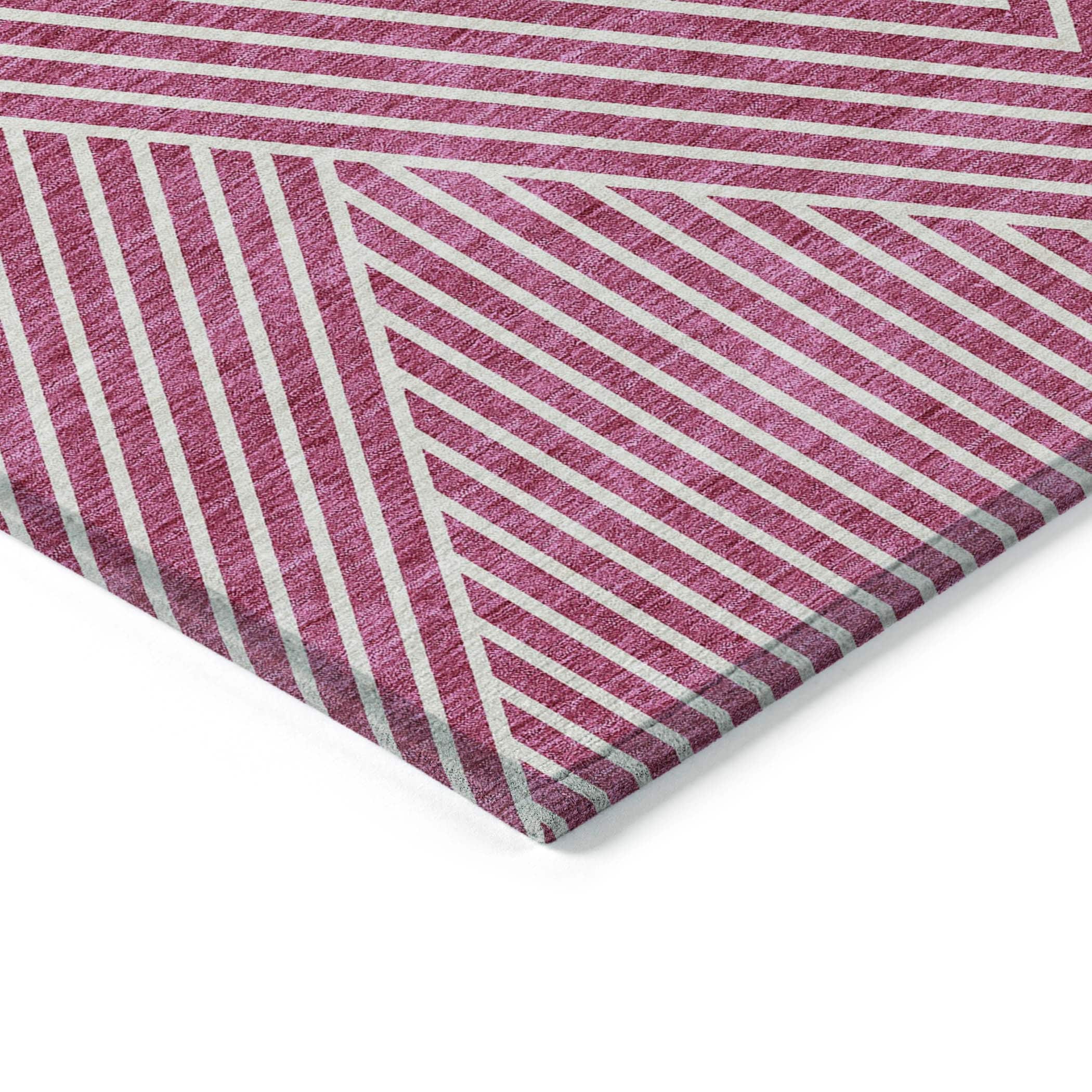 Tapis moderne Geo Chantille lavable en machine pour intérieur/extérieur