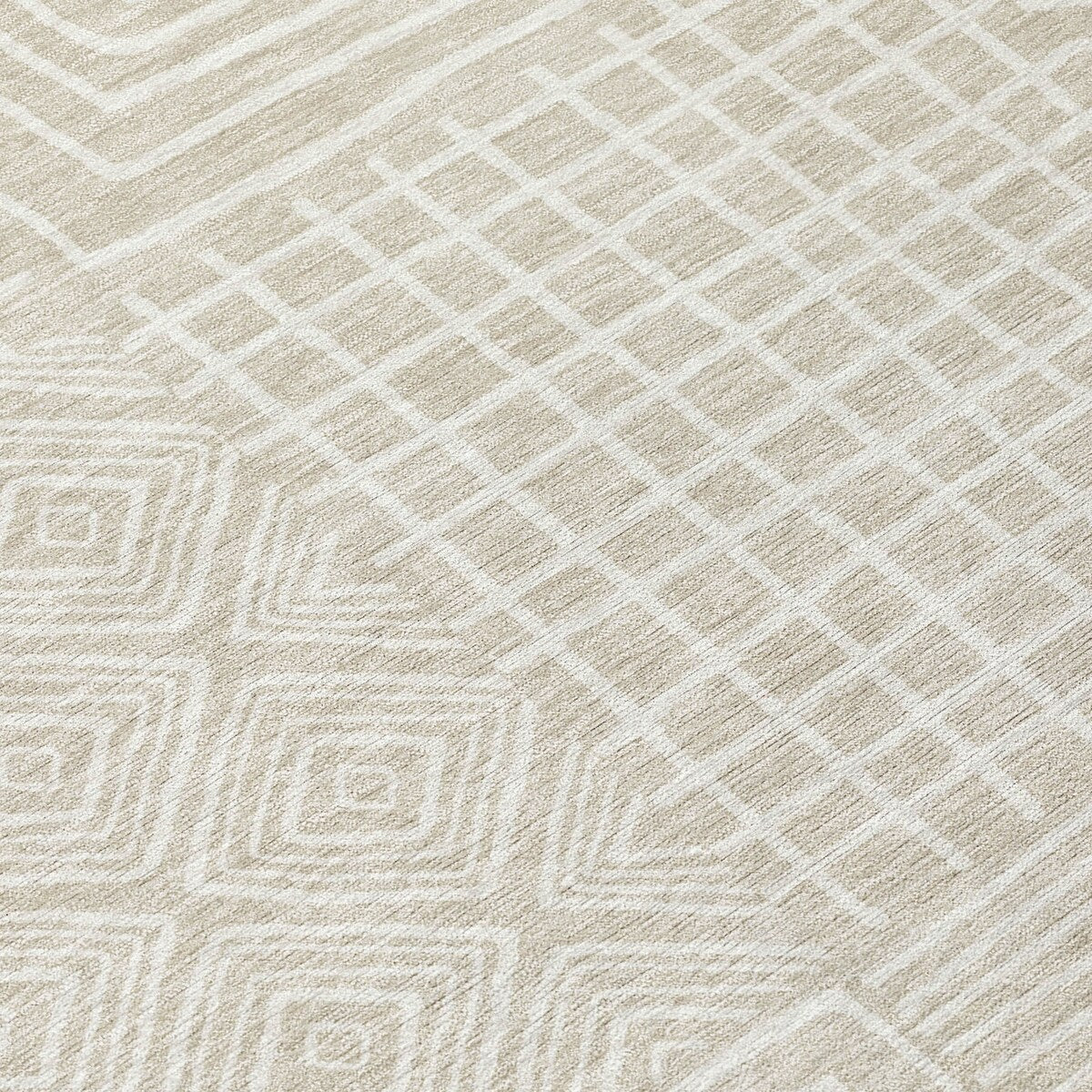 Tapis Chantille moderne en mosaïque lavable en machine pour intérieur/extérieur