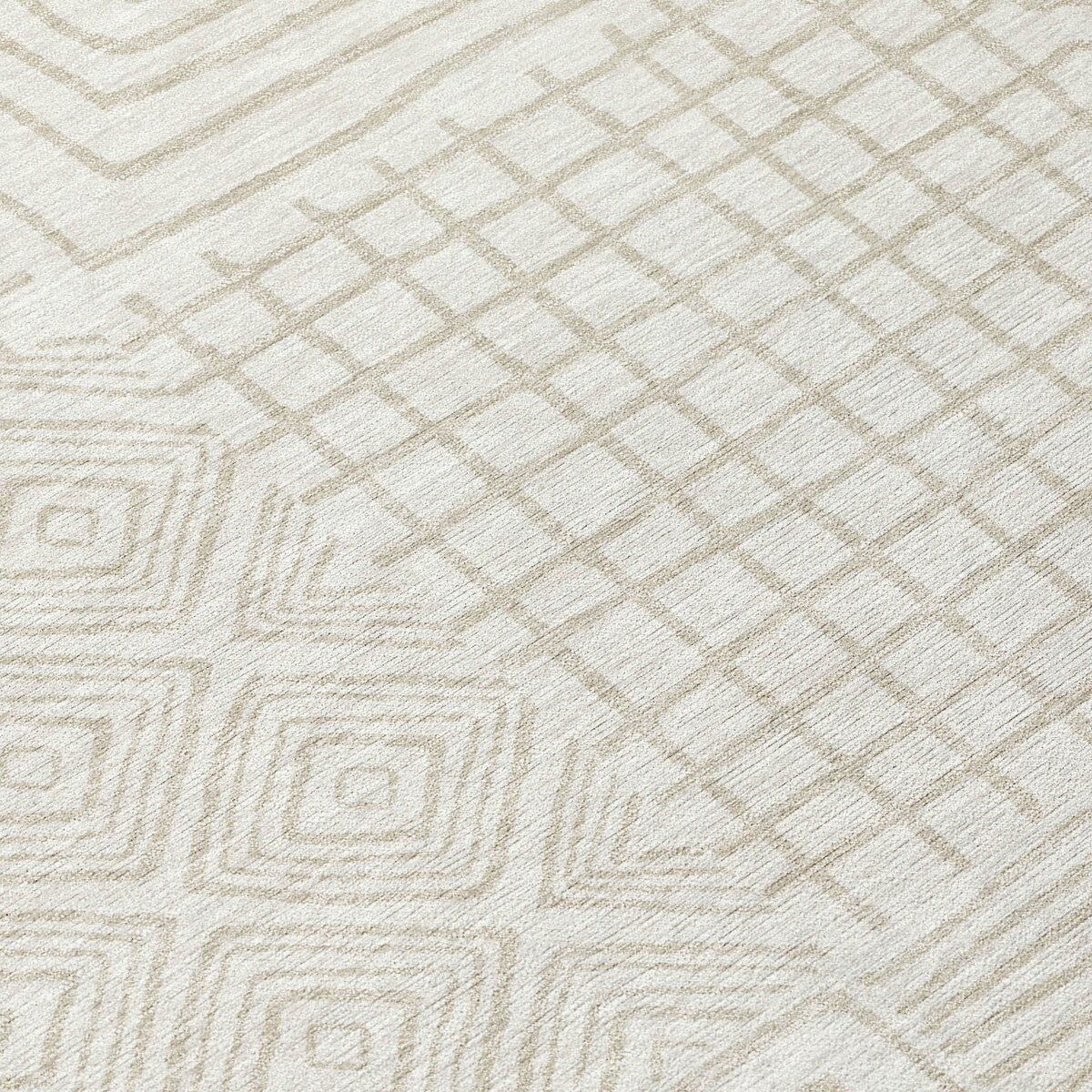 Tapis Chantille moderne en mosaïque lavable en machine pour intérieur/extérieur