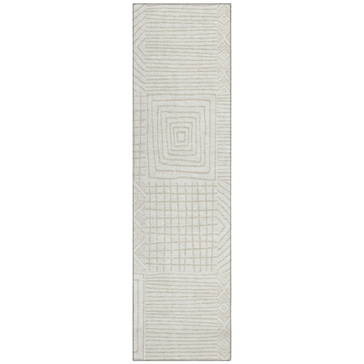 Tapis Chantille moderne en mosaïque lavable en machine pour intérieur/extérieur