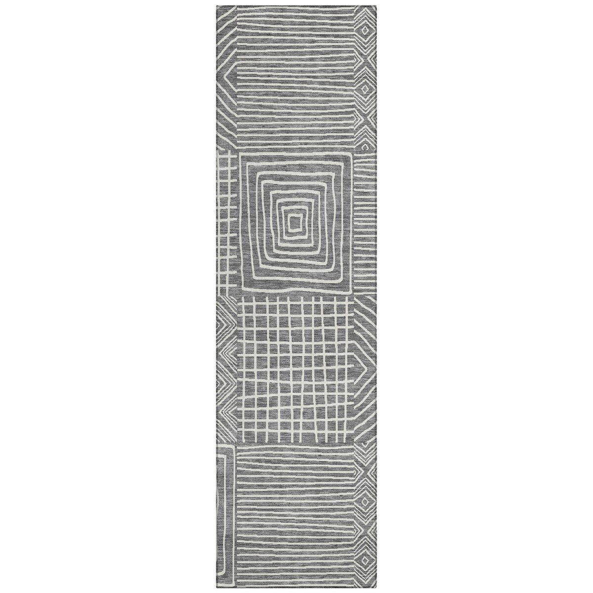 Tapis Chantille moderne en mosaïque lavable en machine pour intérieur/extérieur