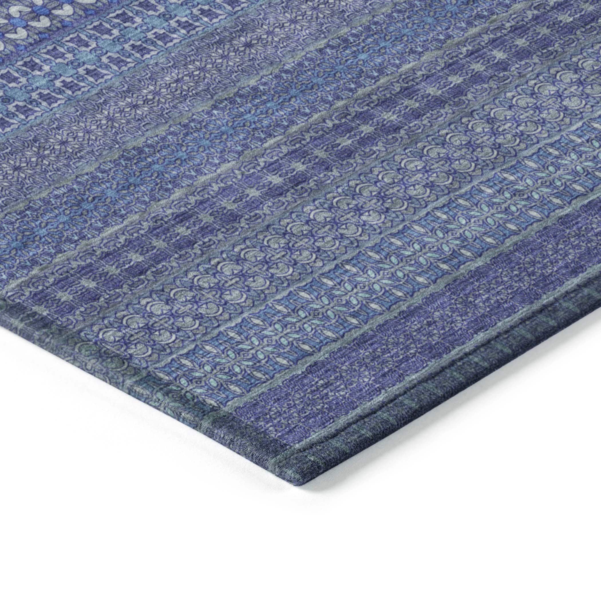 Tapis Chantille à rayures marocaines lavable en machine pour intérieur/extérieur