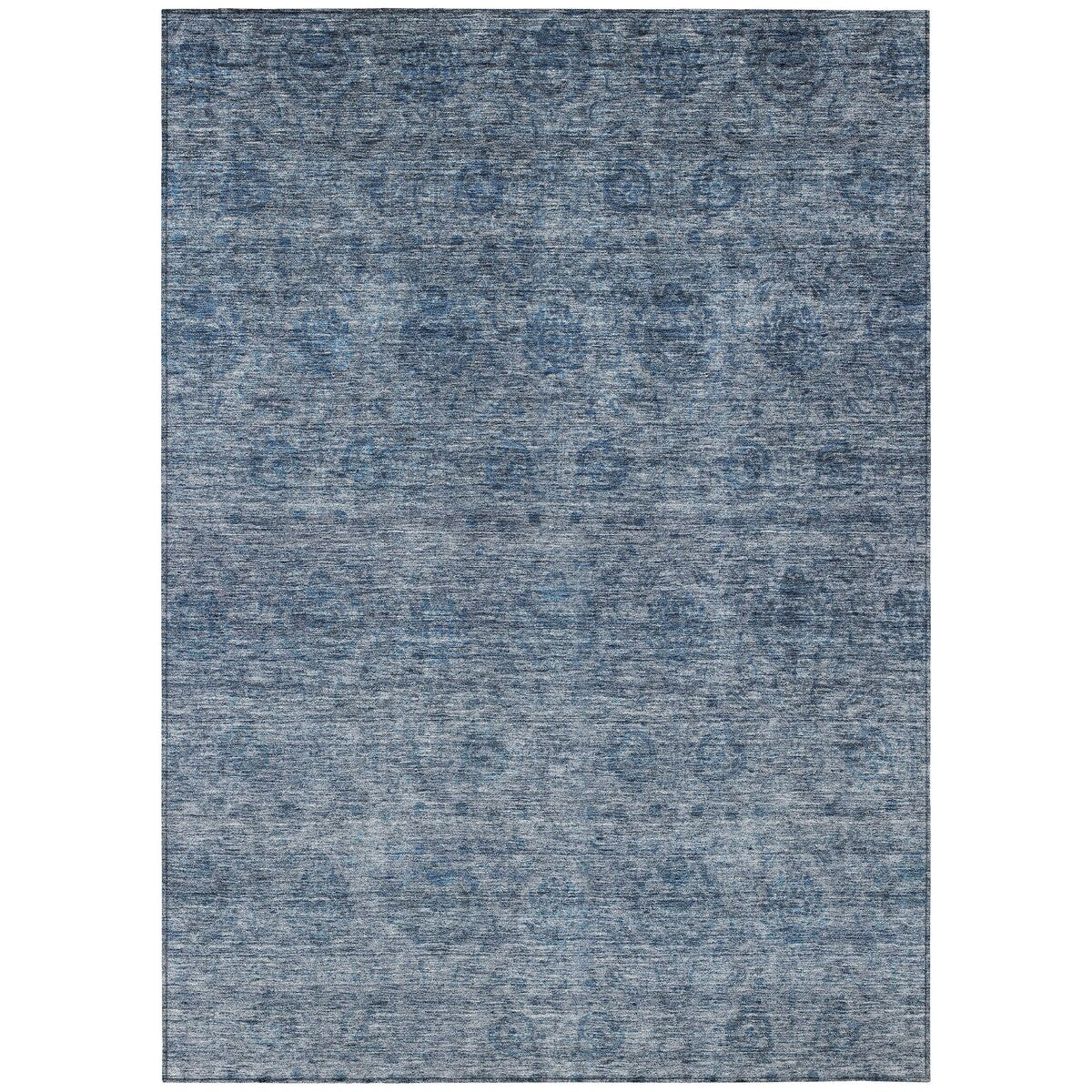 Tapis Chantille damassé ombré lavable en machine pour intérieur/extérieur
