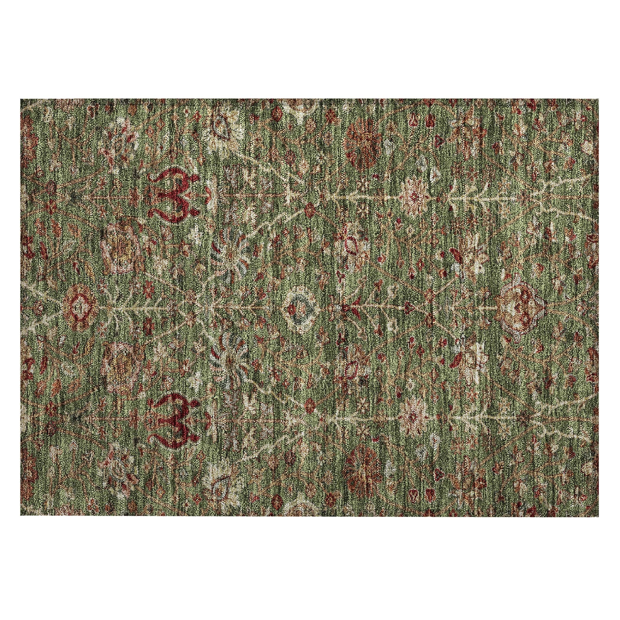 Tapis traditionnel Kashan Chantille lavable en machine pour intérieur/extérieur