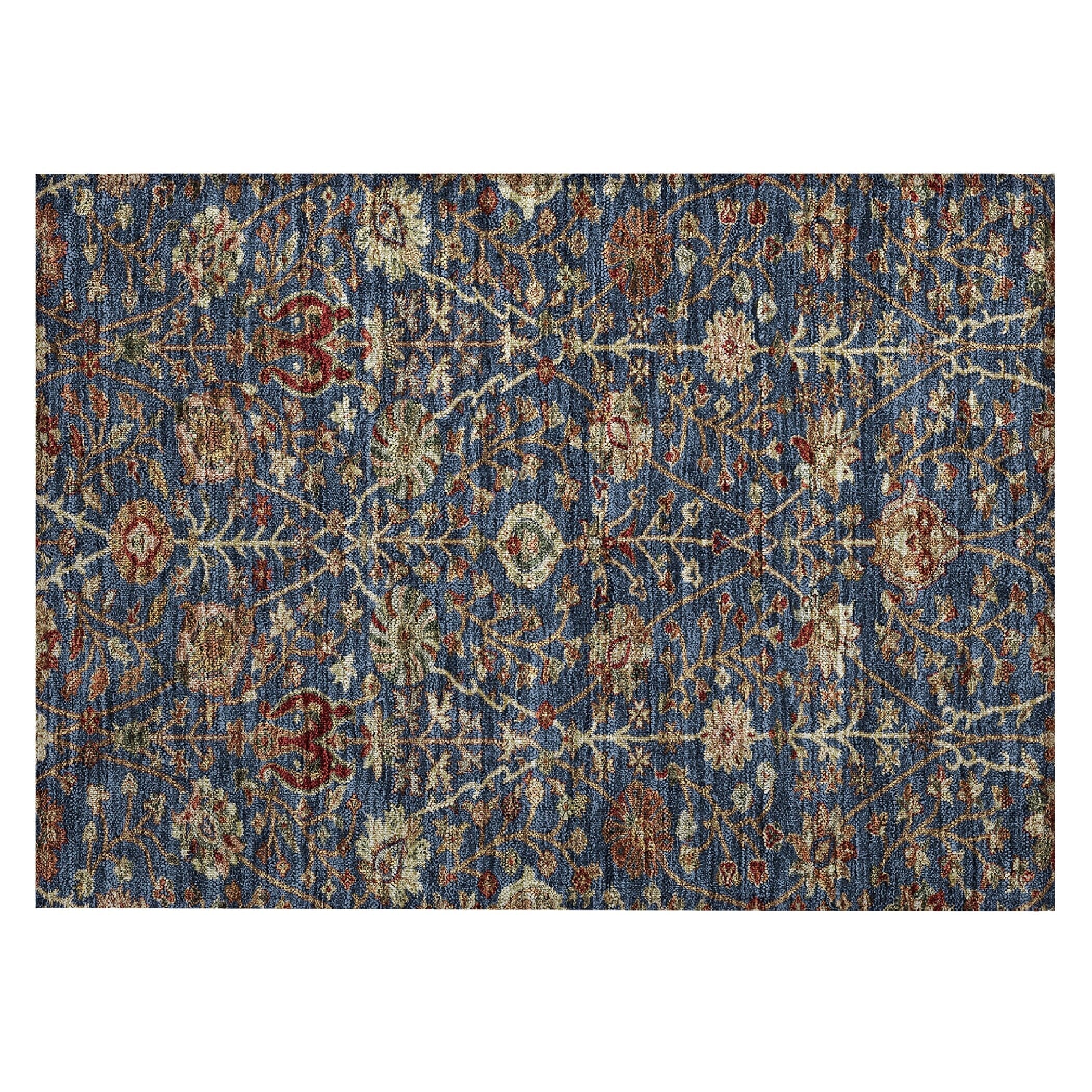 Tapis traditionnel Kashan Chantille lavable en machine pour intérieur/extérieur