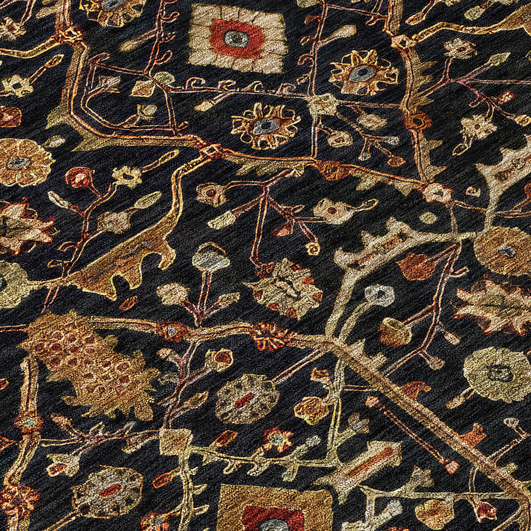 Tapis persan traditionnel Chantille lavable en machine pour intérieur/extérieur