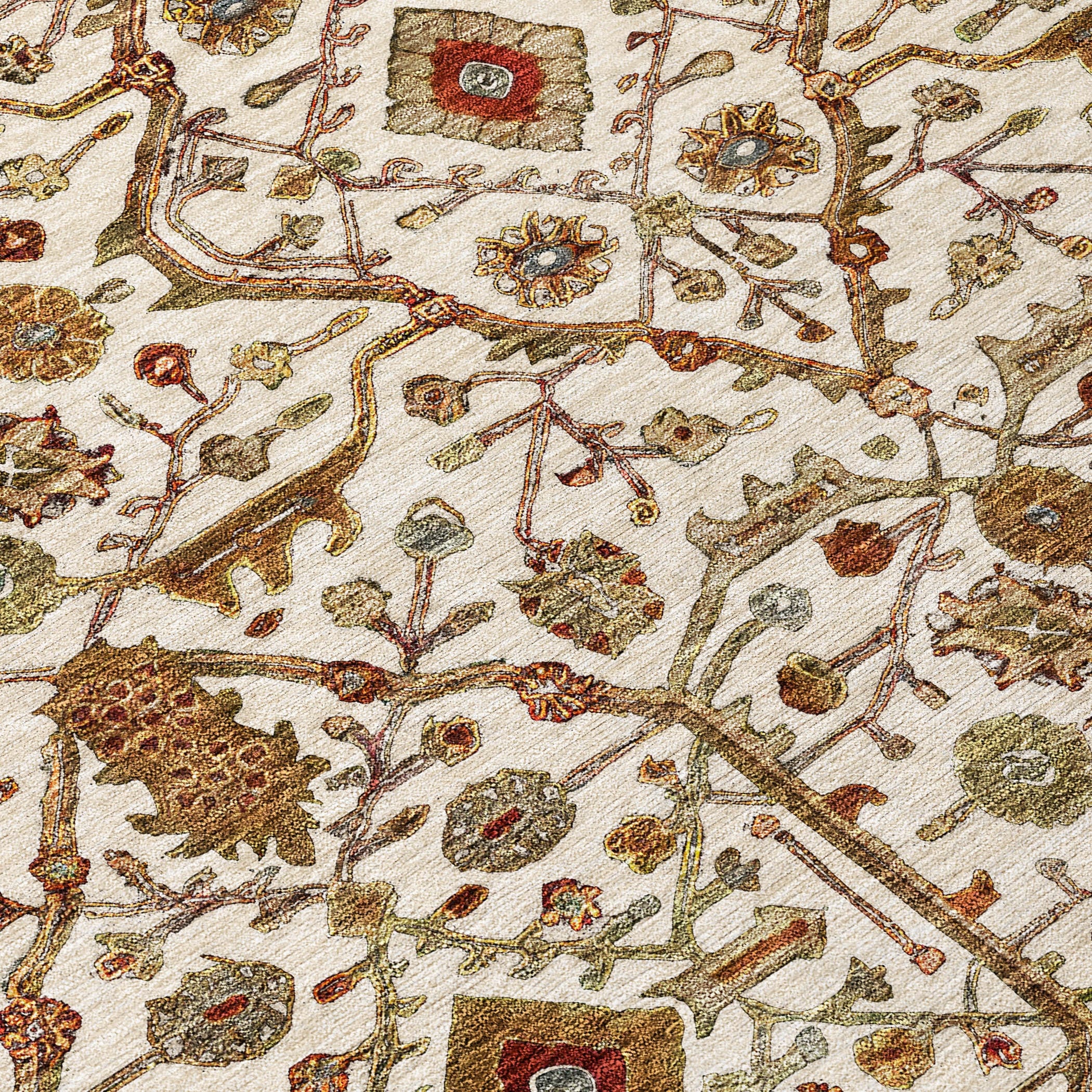 Tapis persan traditionnel Chantille lavable en machine pour intérieur/extérieur