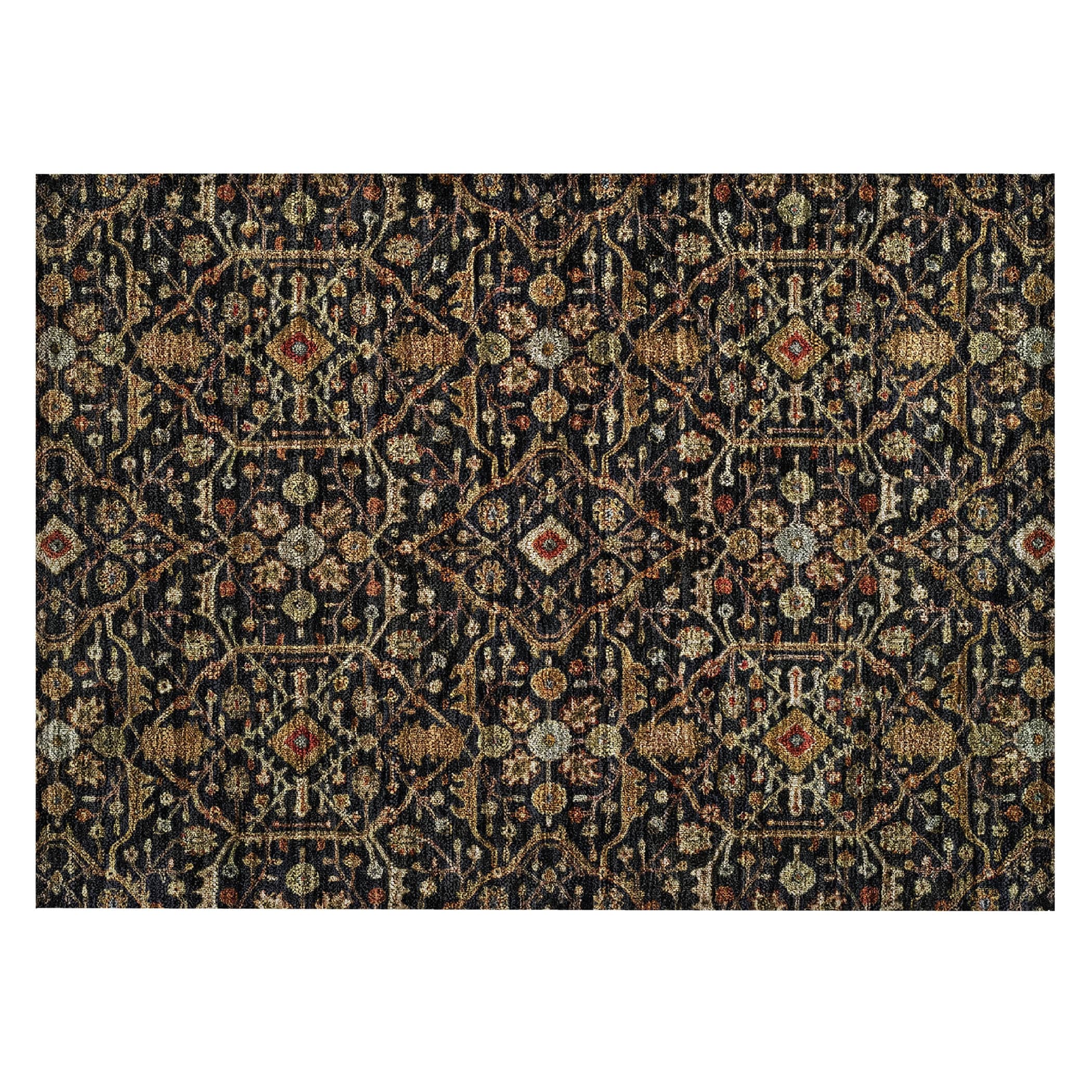 Tapis persan traditionnel Chantille lavable en machine pour intérieur/extérieur
