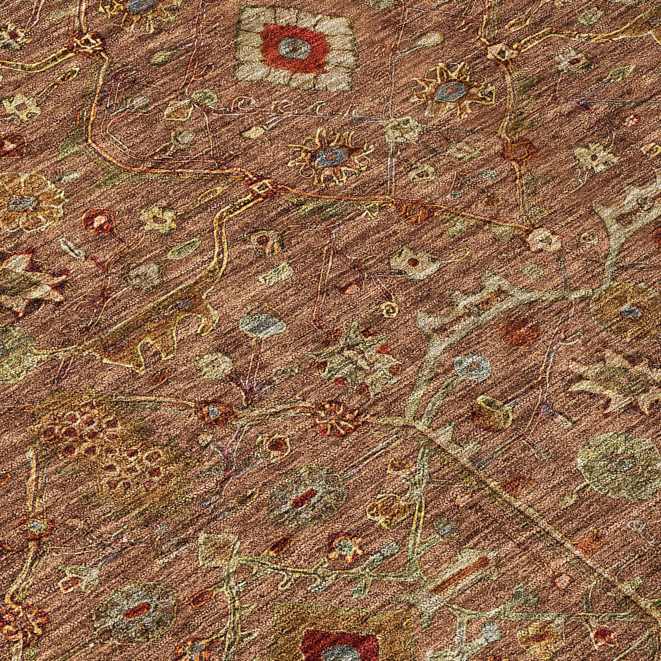 Tapis persan traditionnel Chantille lavable en machine pour intérieur/extérieur