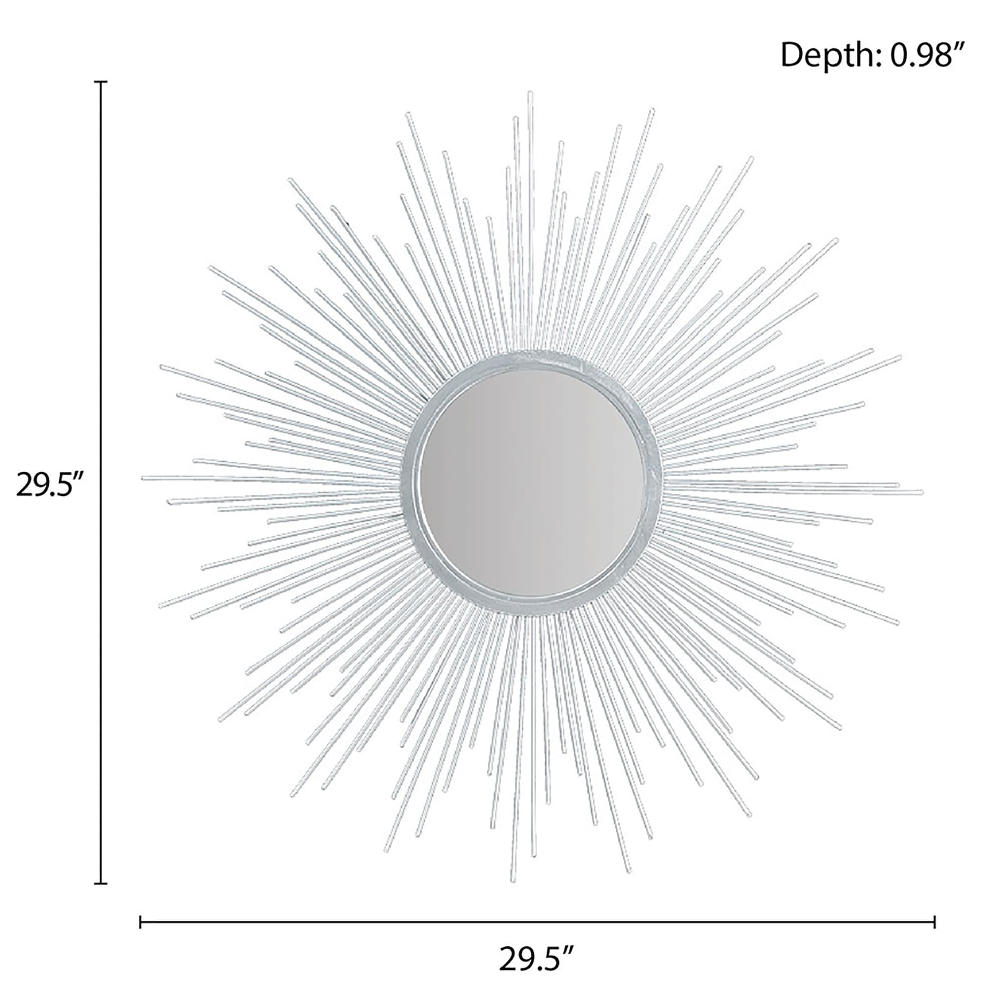 Miroir décoratif mural Madison Park Fiore Sunburst