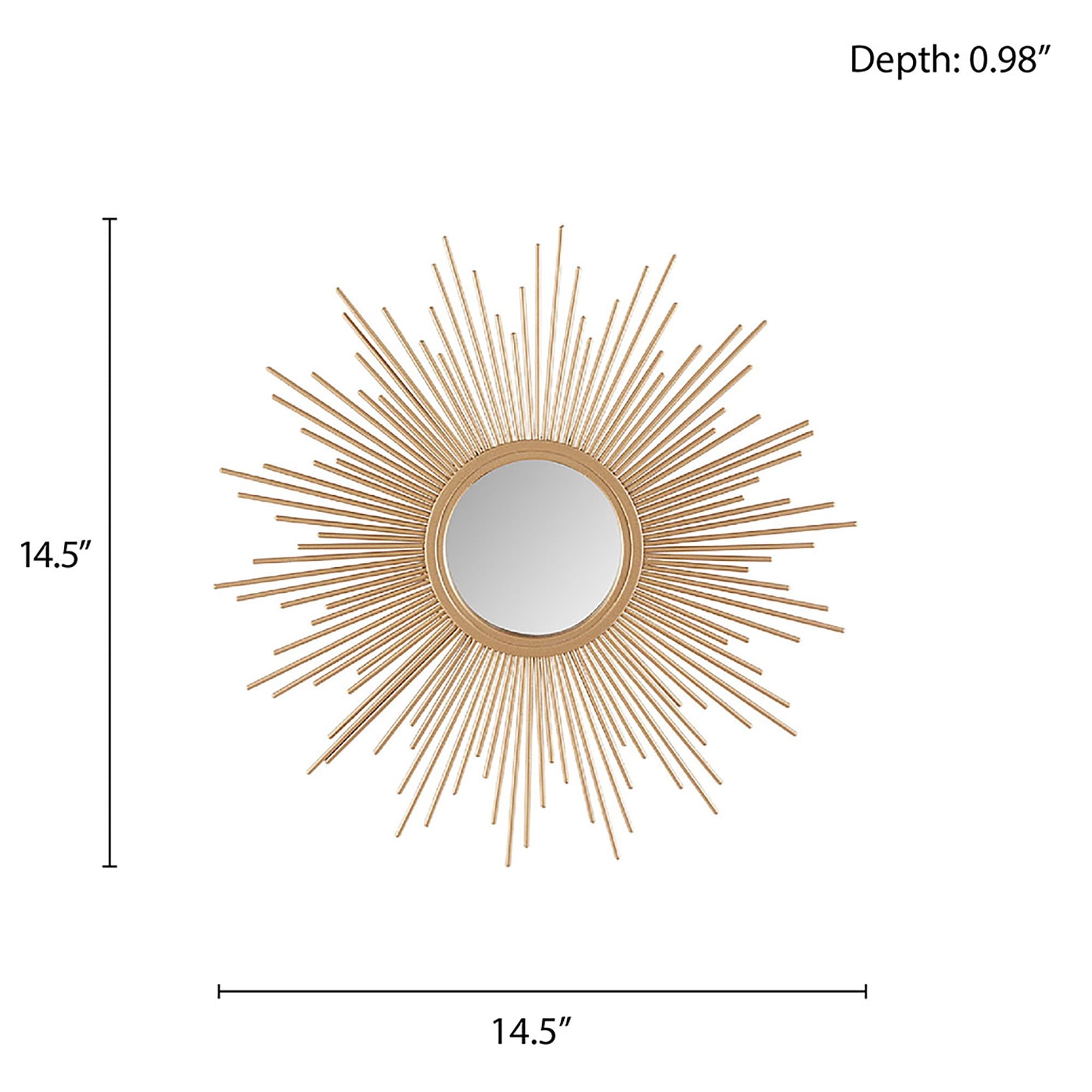 Miroir décoratif mural Madison Park Fiore Sunburst