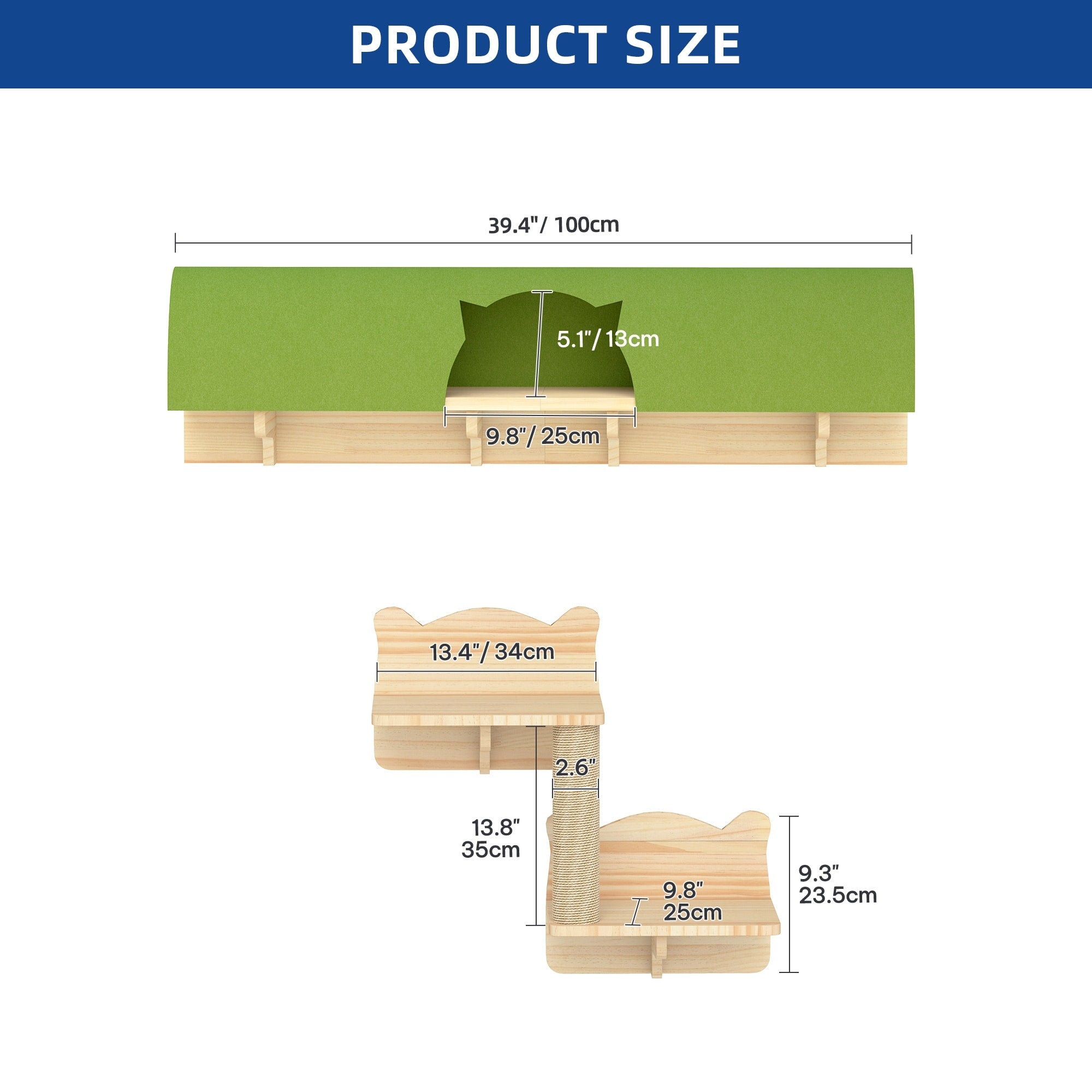 Ensemble d'étagères murales pour chat Moasis Ensemble d'escalade mural en bois pour chat