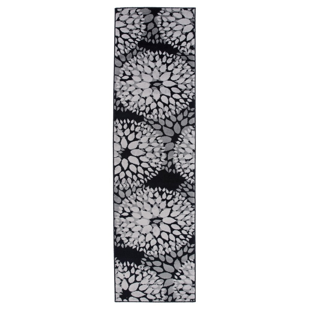 Tapis moderne à motifs floraux circulaires de la World Rug Gallery