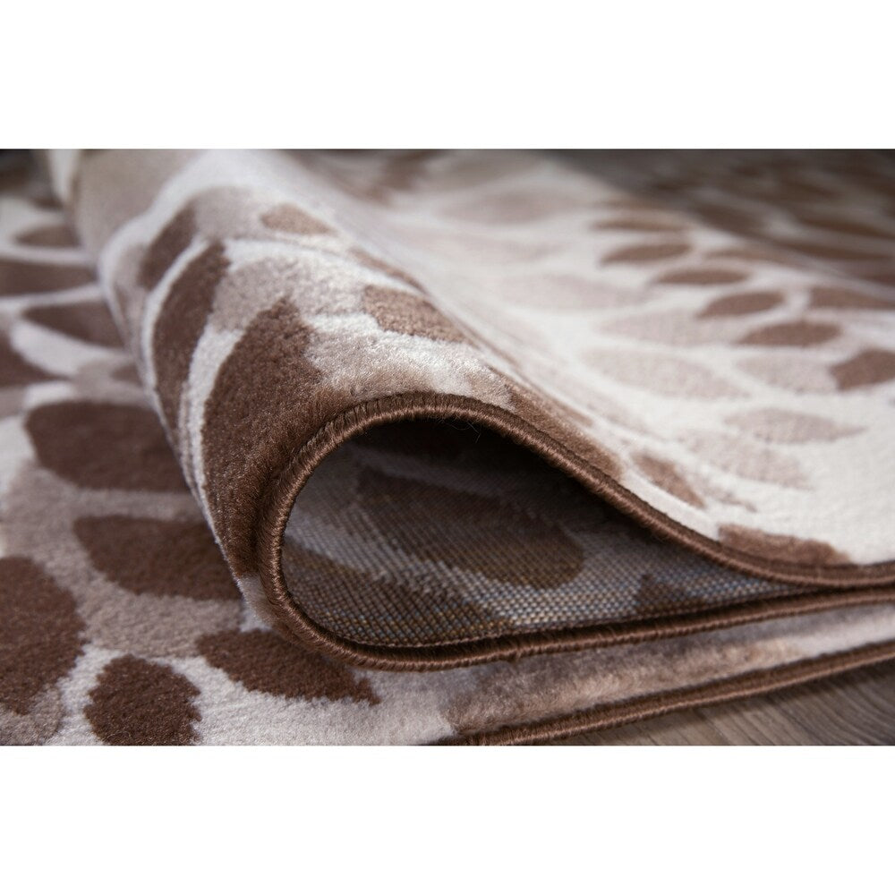 Tapis moderne à motifs floraux circulaires de la World Rug Gallery